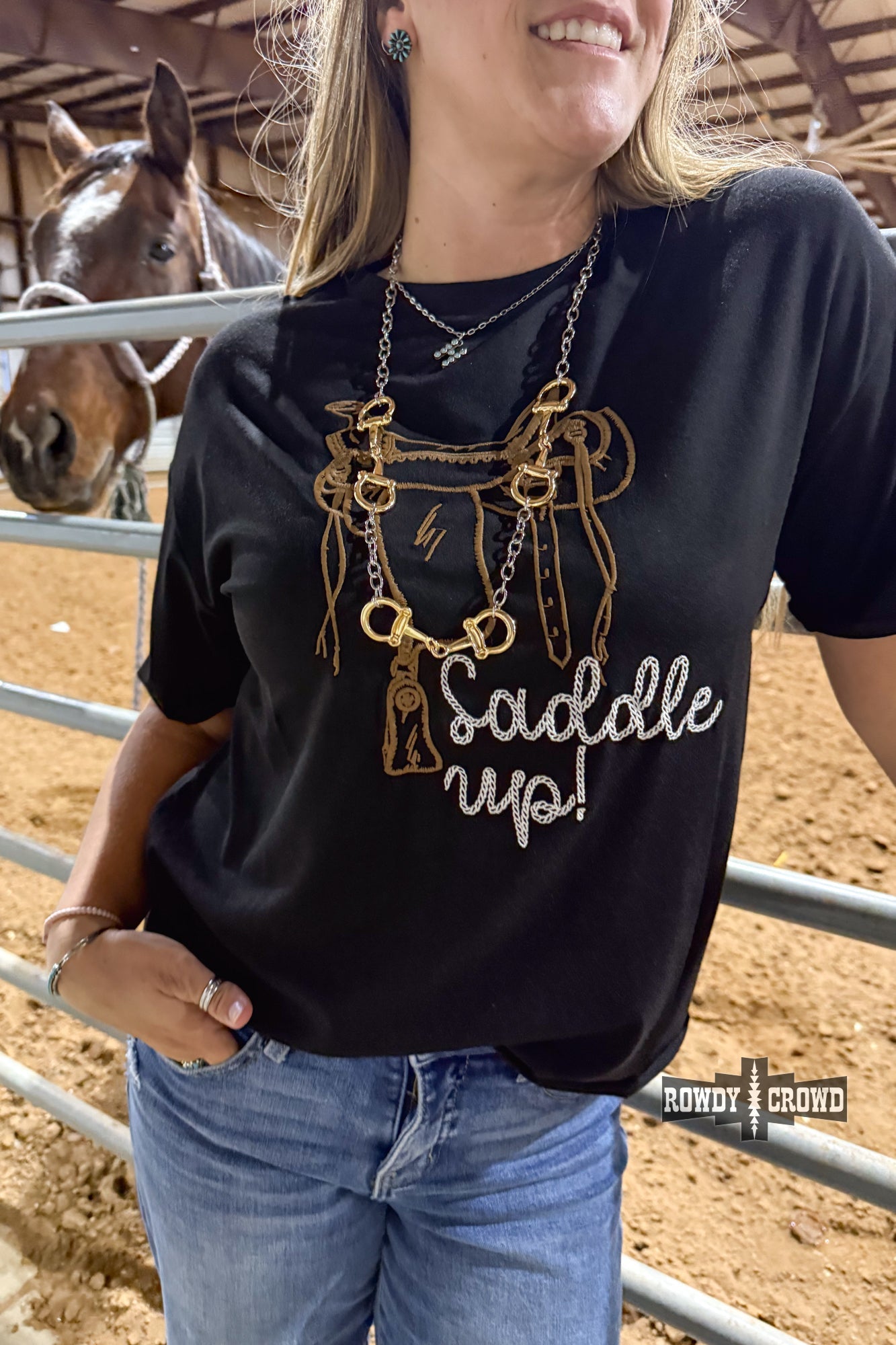 Mixed Metal 3 Bit Necklace - Cowgirltops.com