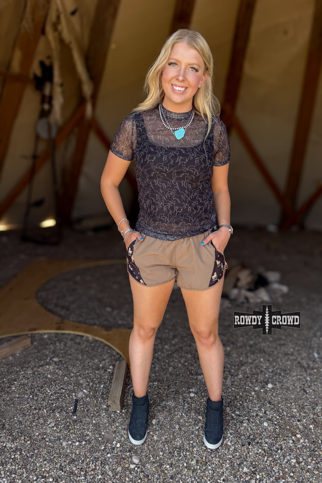 Mustang Ridge Shorts - Cowgirltops.com