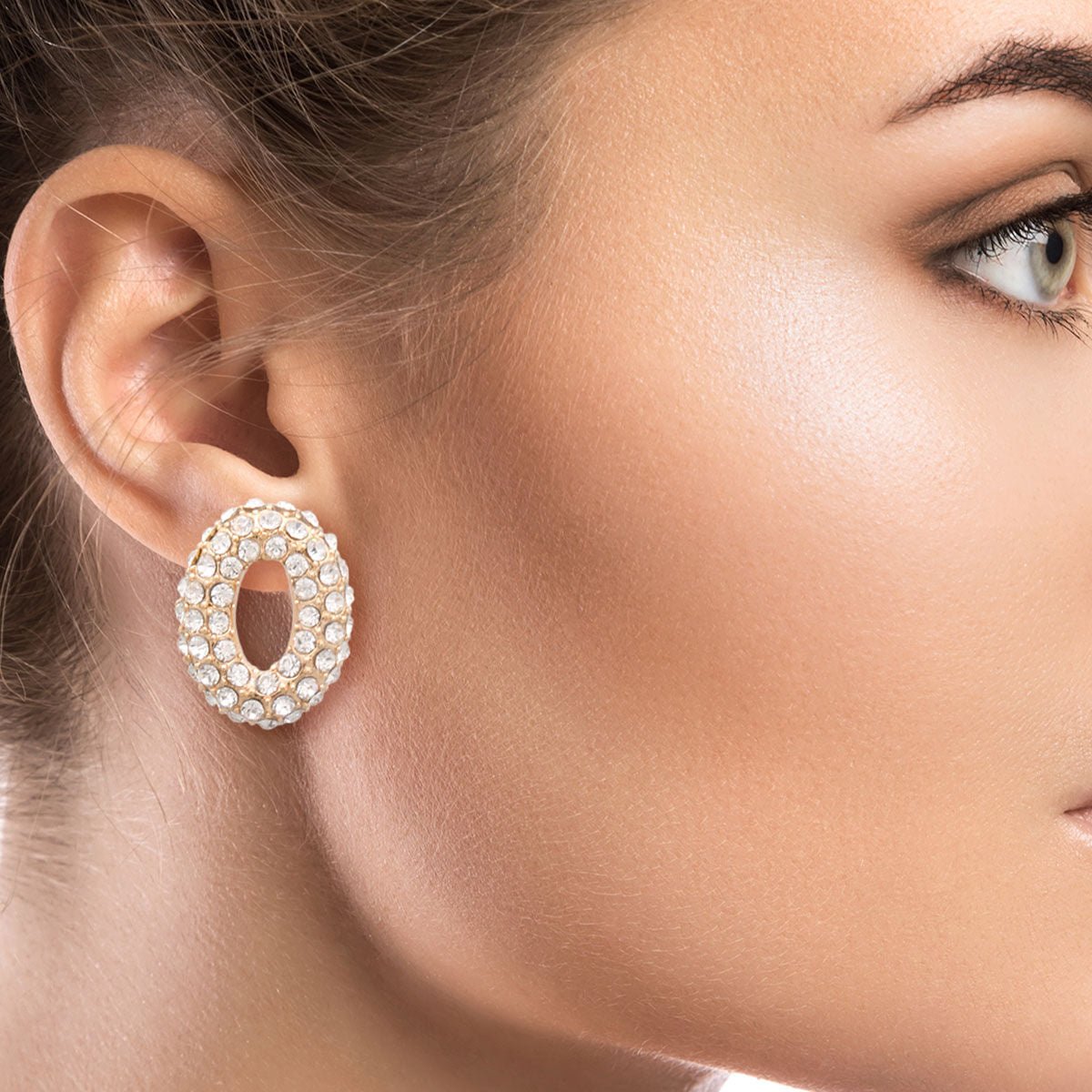 O Initial Rhinestone Studs - Cowgirltops.com