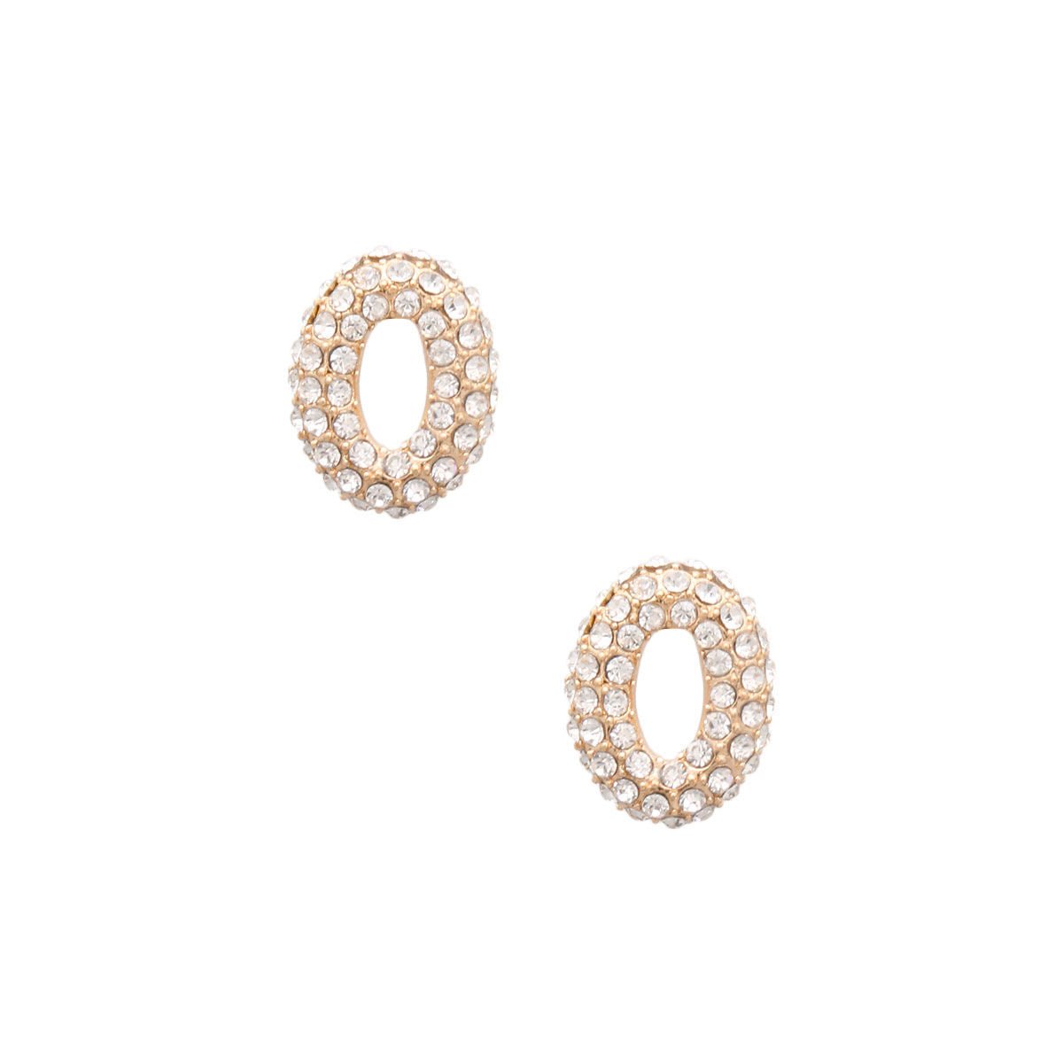 O Initial Rhinestone Studs - Cowgirltops.com