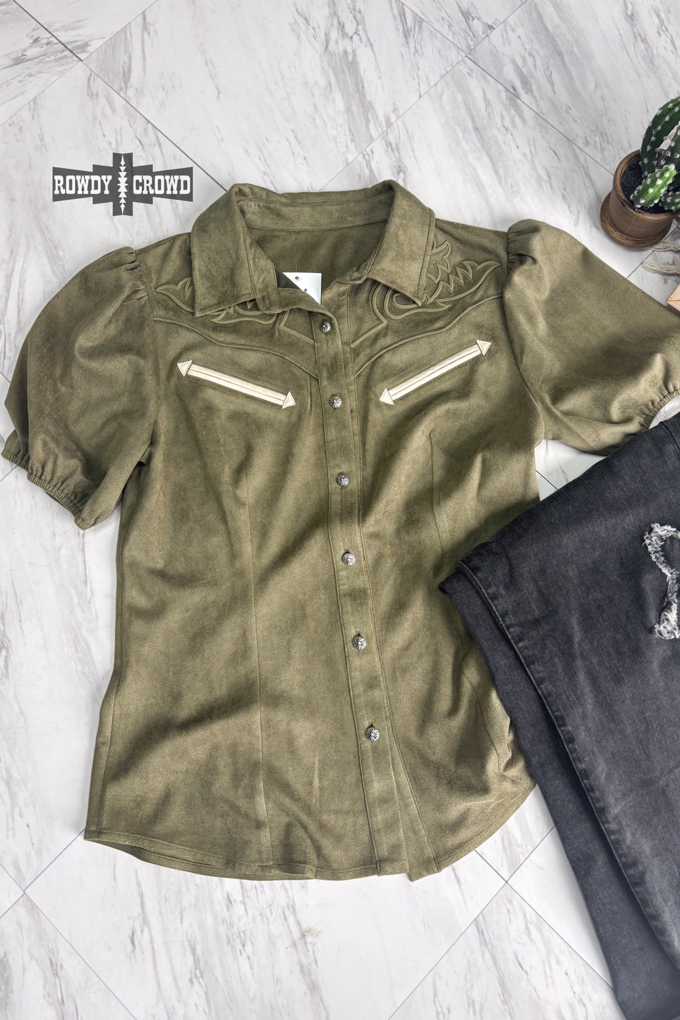 OLIVE - Calaboose Top - Cowgirltops.com