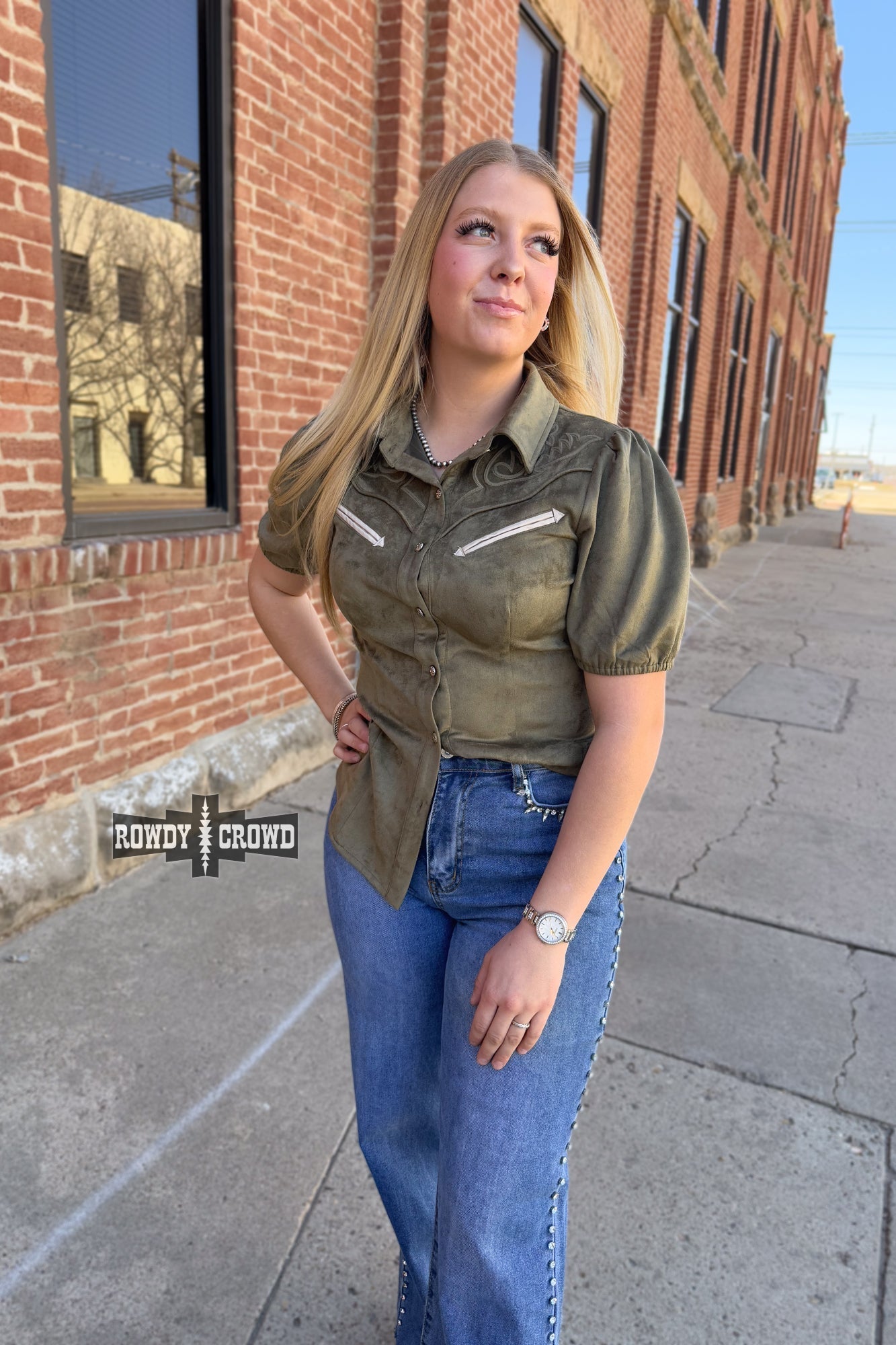 OLIVE - Calaboose Top - Cowgirltops.com