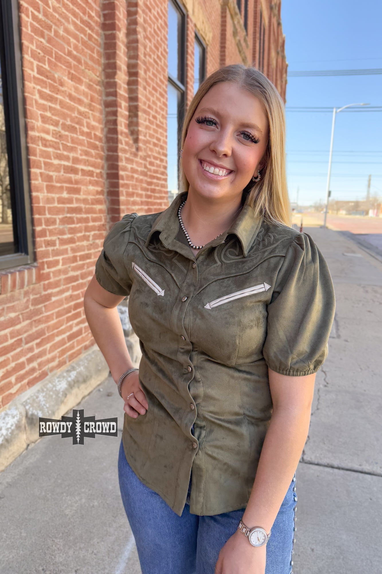 OLIVE - Calaboose Top - Cowgirltops.com