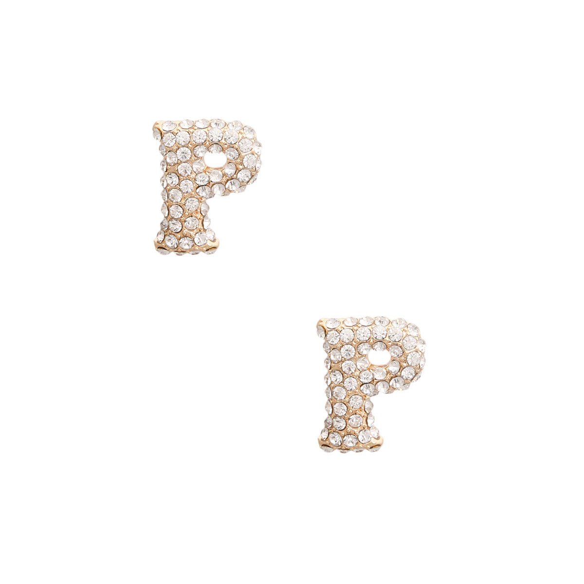 P Initial Rhinestone Studs - Cowgirltops.com