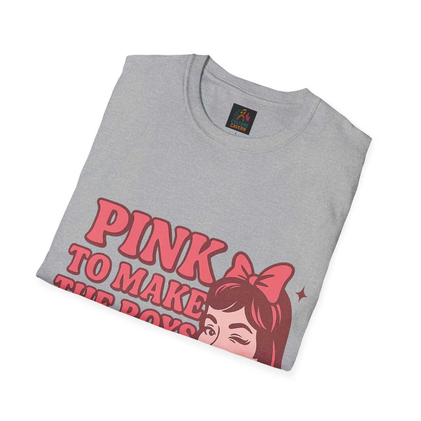 Pink to Make the Boys Wink T-Shirt, Cute Graphic Tee, Casual Wear, [...] - Cowgirltops.com