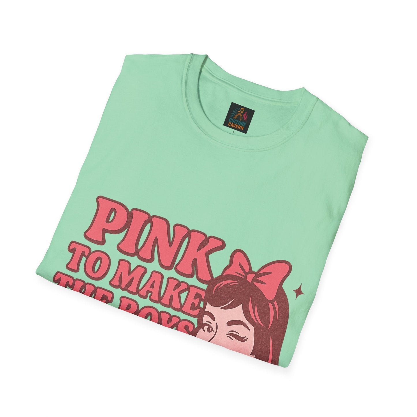 Pink to Make the Boys Wink T-Shirt, Cute Graphic Tee, Casual Wear, [...] - Cowgirltops.com
