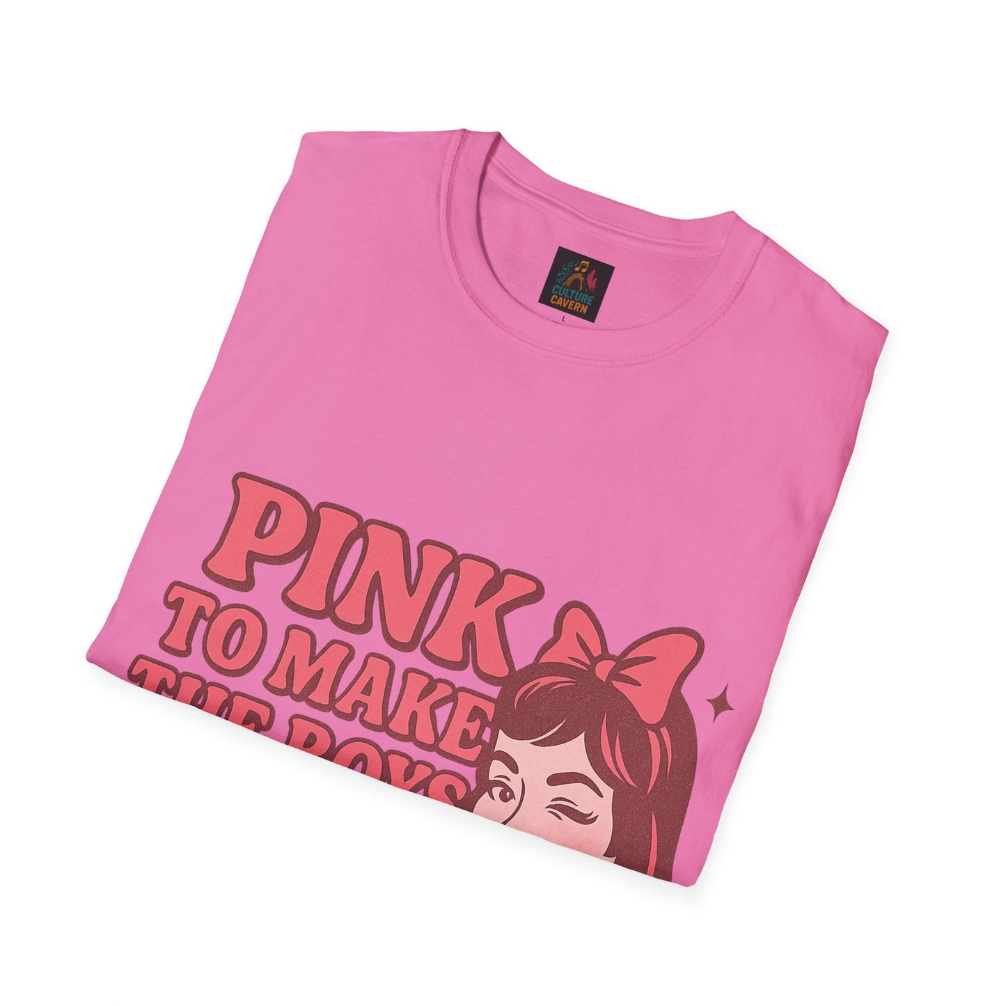 Pink to Make the Boys Wink T-Shirt, Cute Graphic Tee, Casual Wear, [...] - Cowgirltops.com