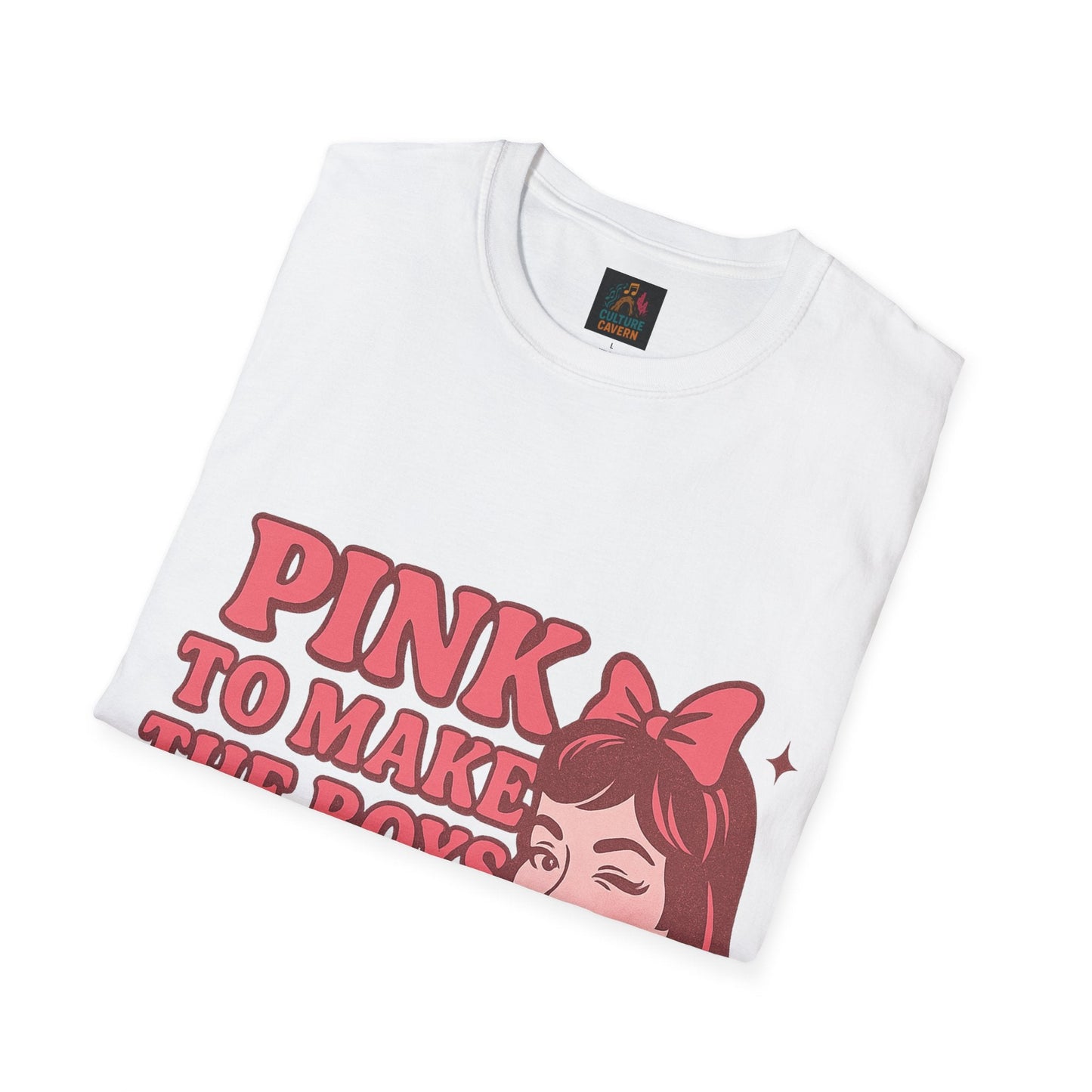 Pink to Make the Boys Wink T-Shirt, Cute Graphic Tee, Casual Wear, [...] - Cowgirltops.com