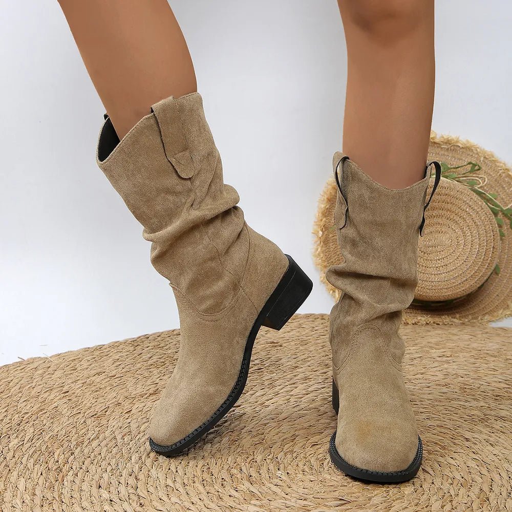 Pleated Pull - On Western Cowboy Boots - Cowgirltops.com