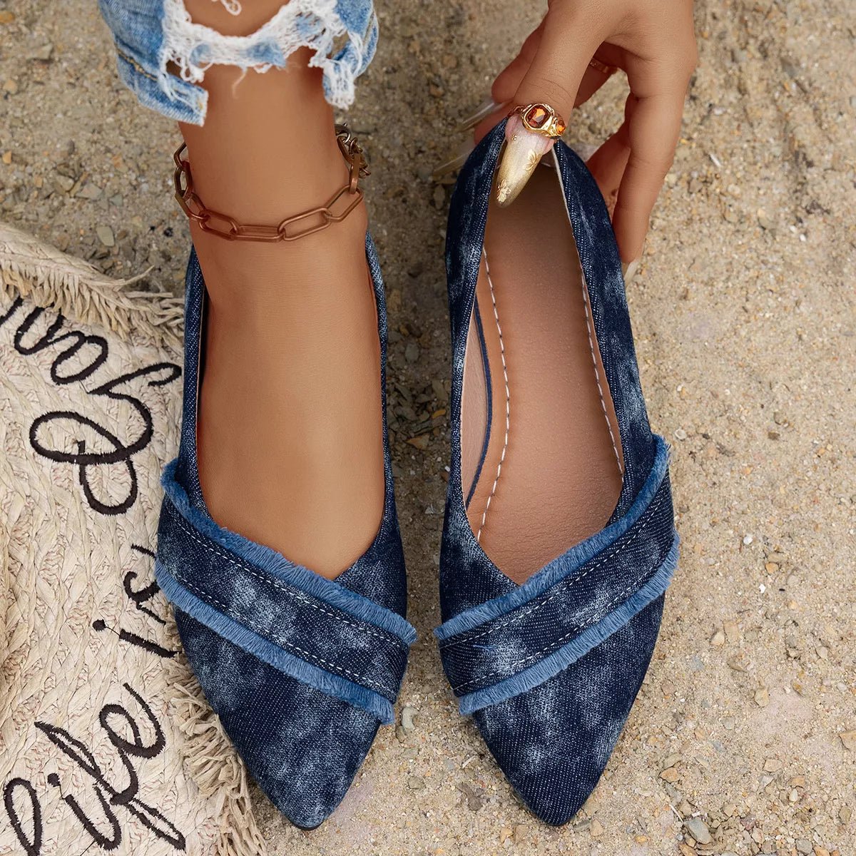 Point Toe Flats Slip - Ons - Cowgirltops.com