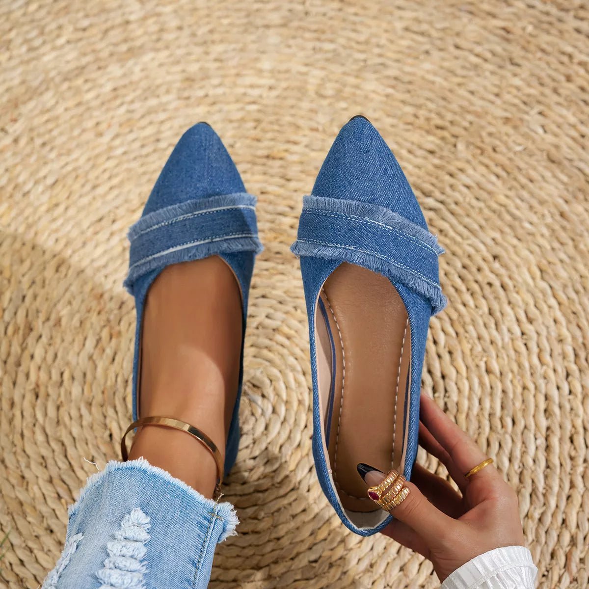 Point Toe Flats Slip - Ons - Cowgirltops.com