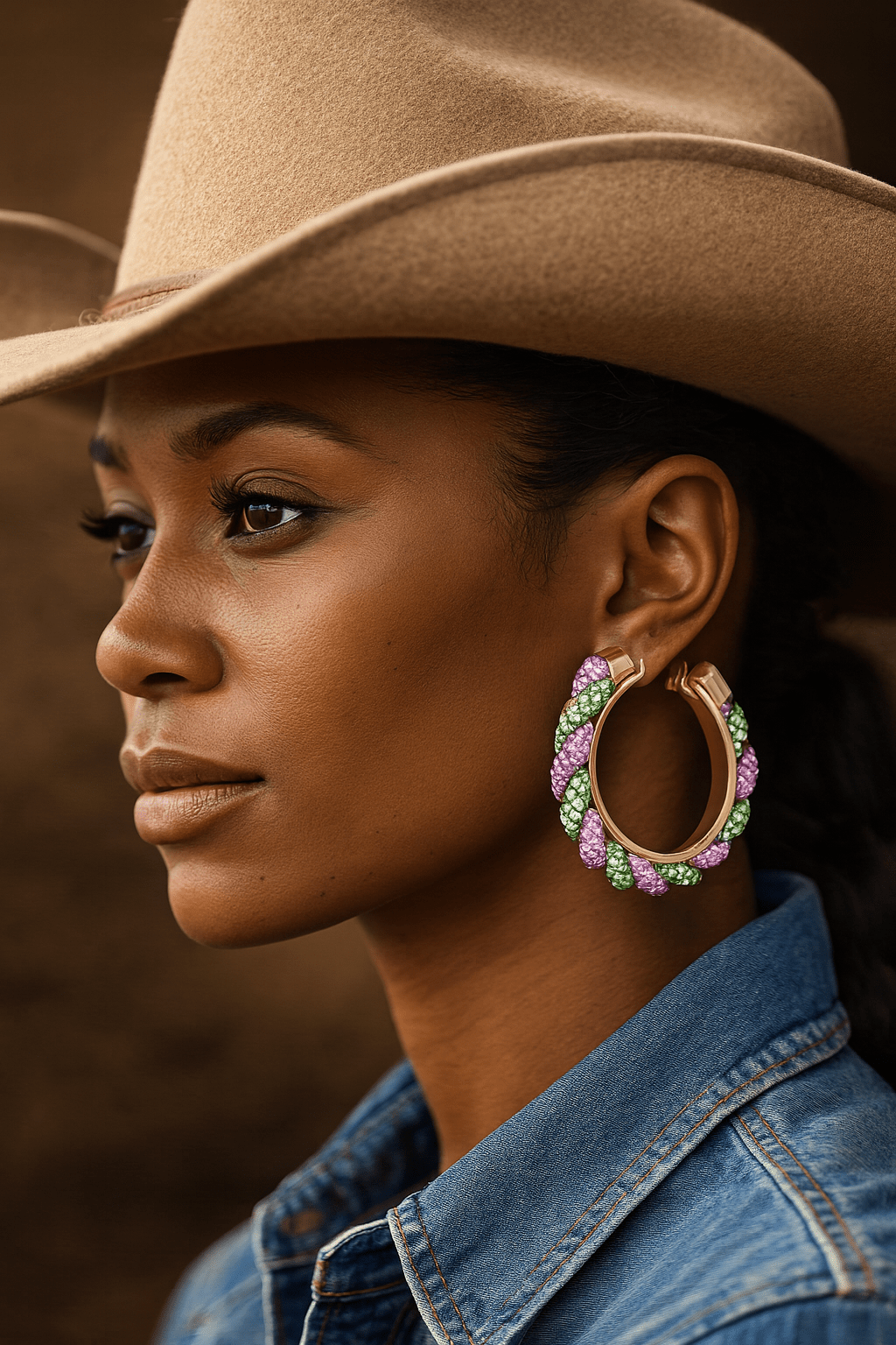 Prairie Blossom Braided Hoop Earrings - Cowgirltops.com