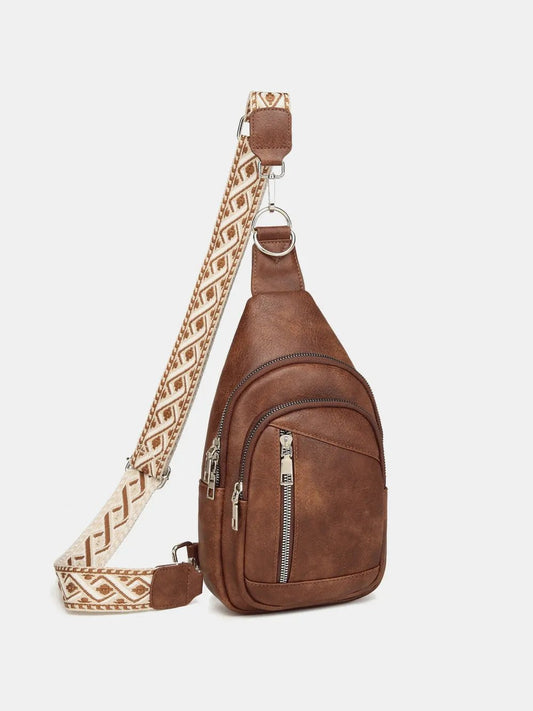 PU Leather Crossbody Bag with Two Detachable Strap - Cowgirltops.com