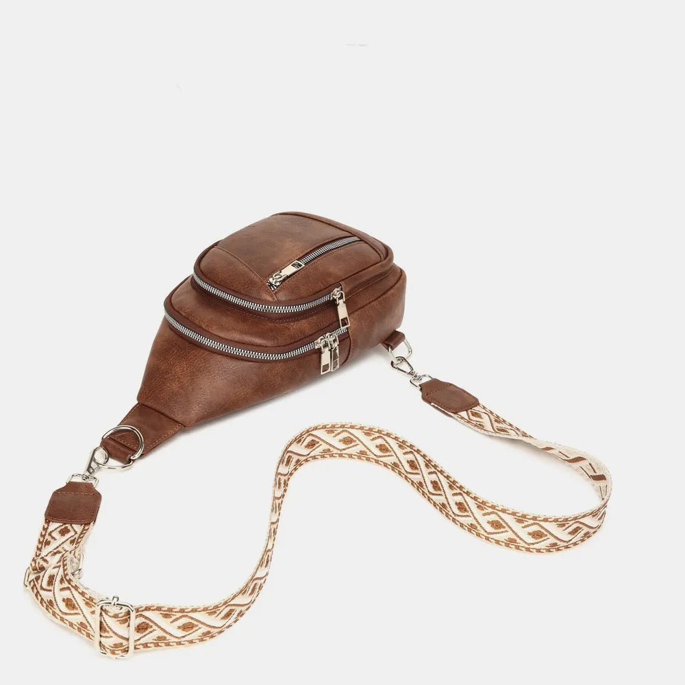 PU Leather Crossbody Bag with Two Detachable Strap - Cowgirltops.com