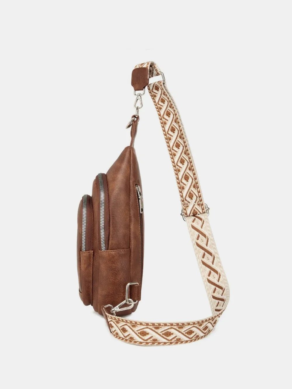 PU Leather Crossbody Bag with Two Detachable Strap - Cowgirltops.com