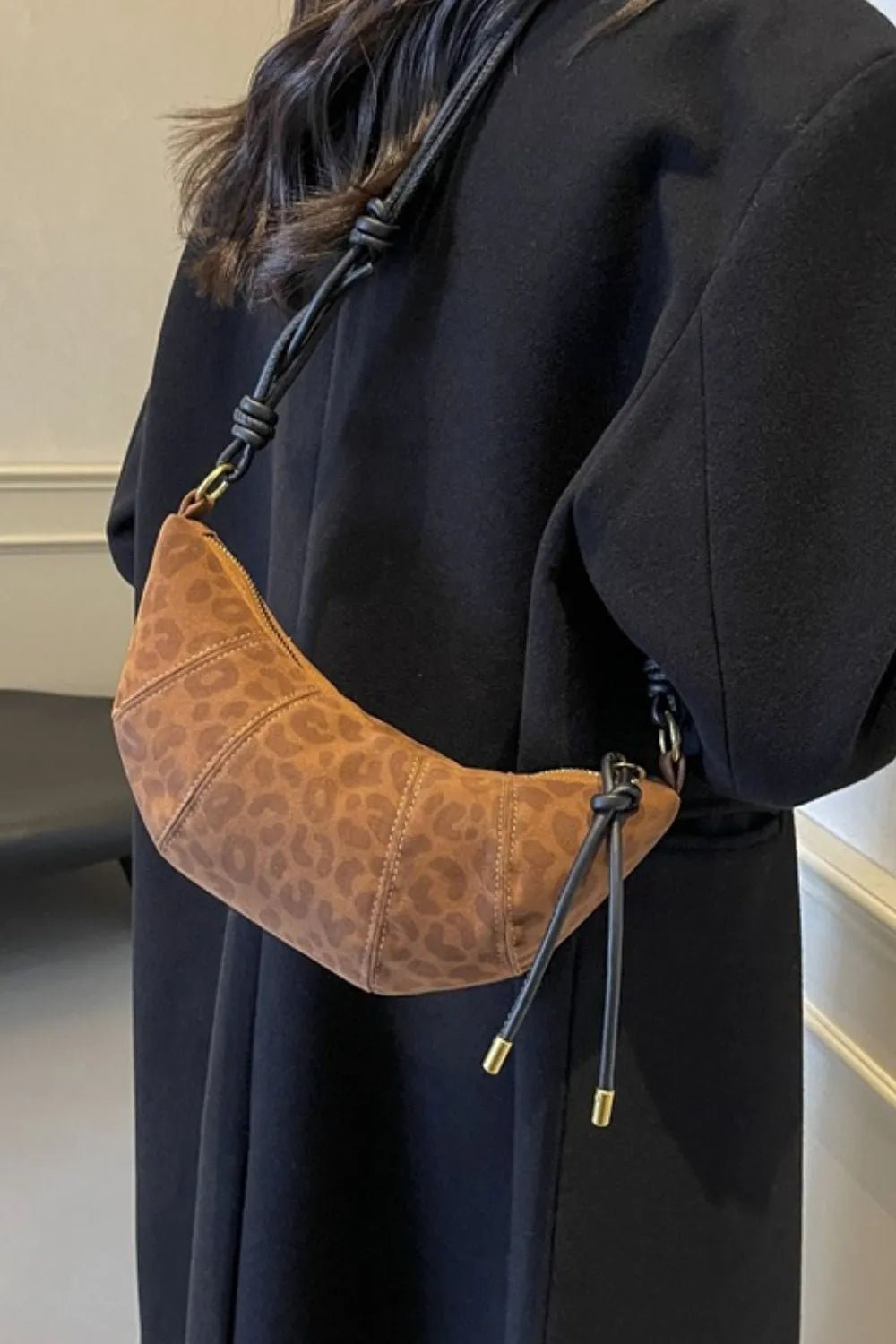 PU Leather Strap Suede Shoulder Bag - Cowgirltops.com