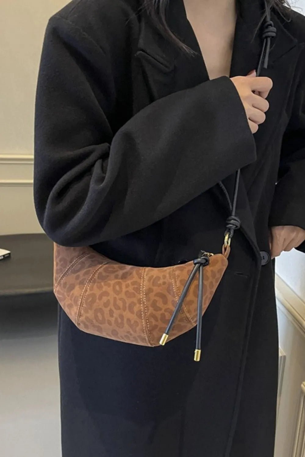 PU Leather Strap Suede Shoulder Bag - Cowgirltops.com