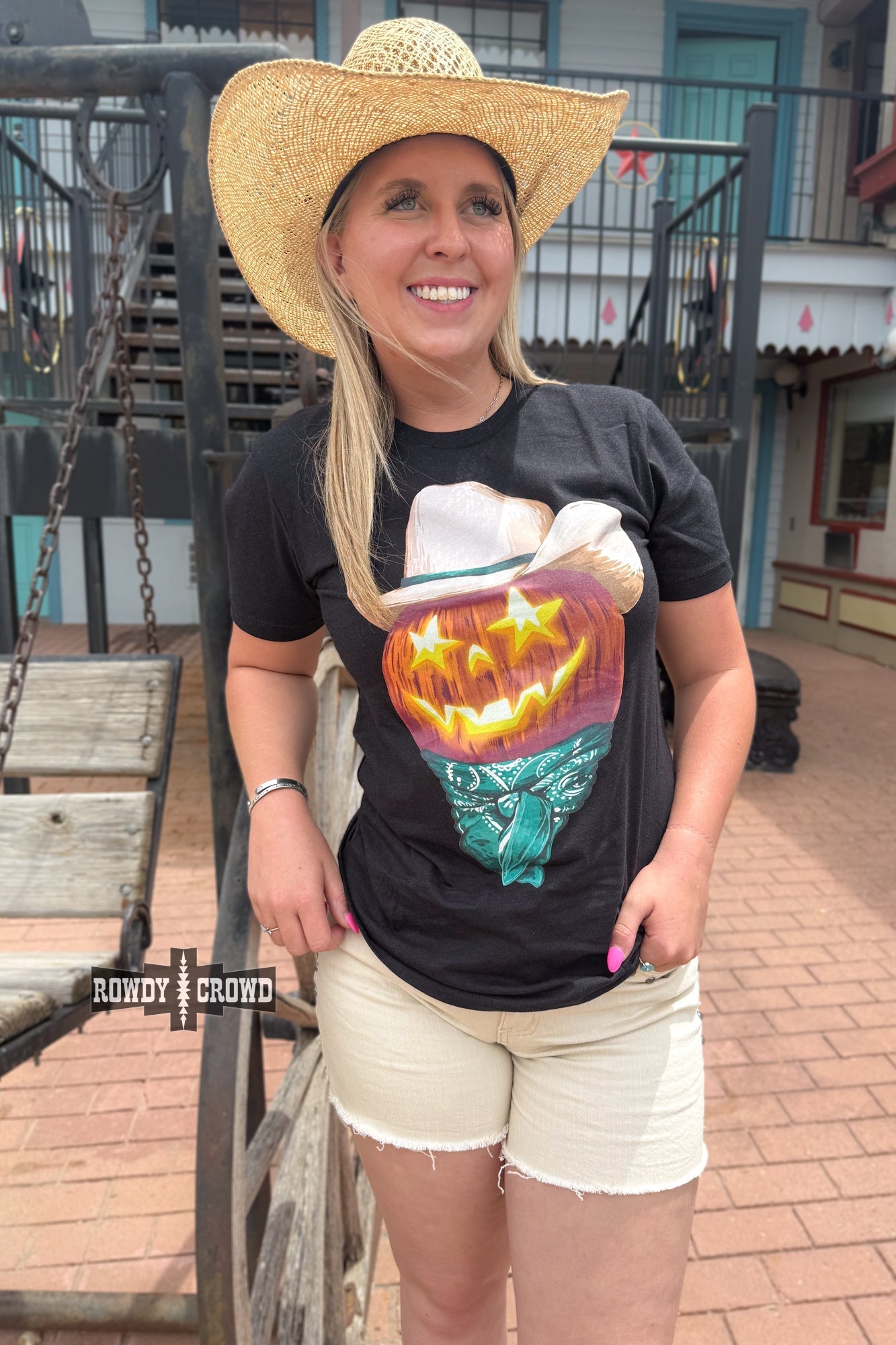 Punchy Pumpkin Tee - Cowgirltops.com