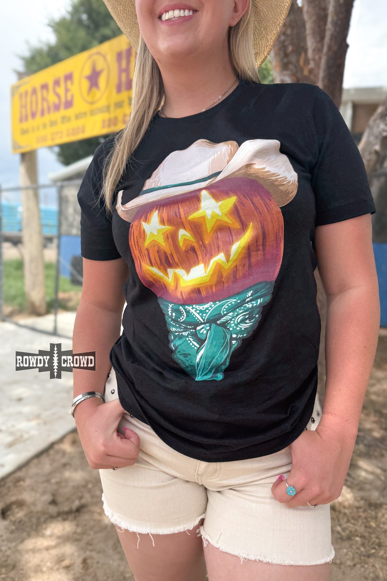 Punchy Pumpkin Tee - Cowgirltops.com