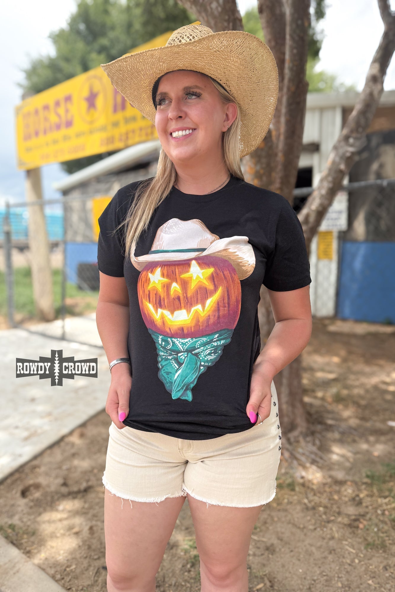 Punchy Pumpkin Tee - Cowgirltops.com