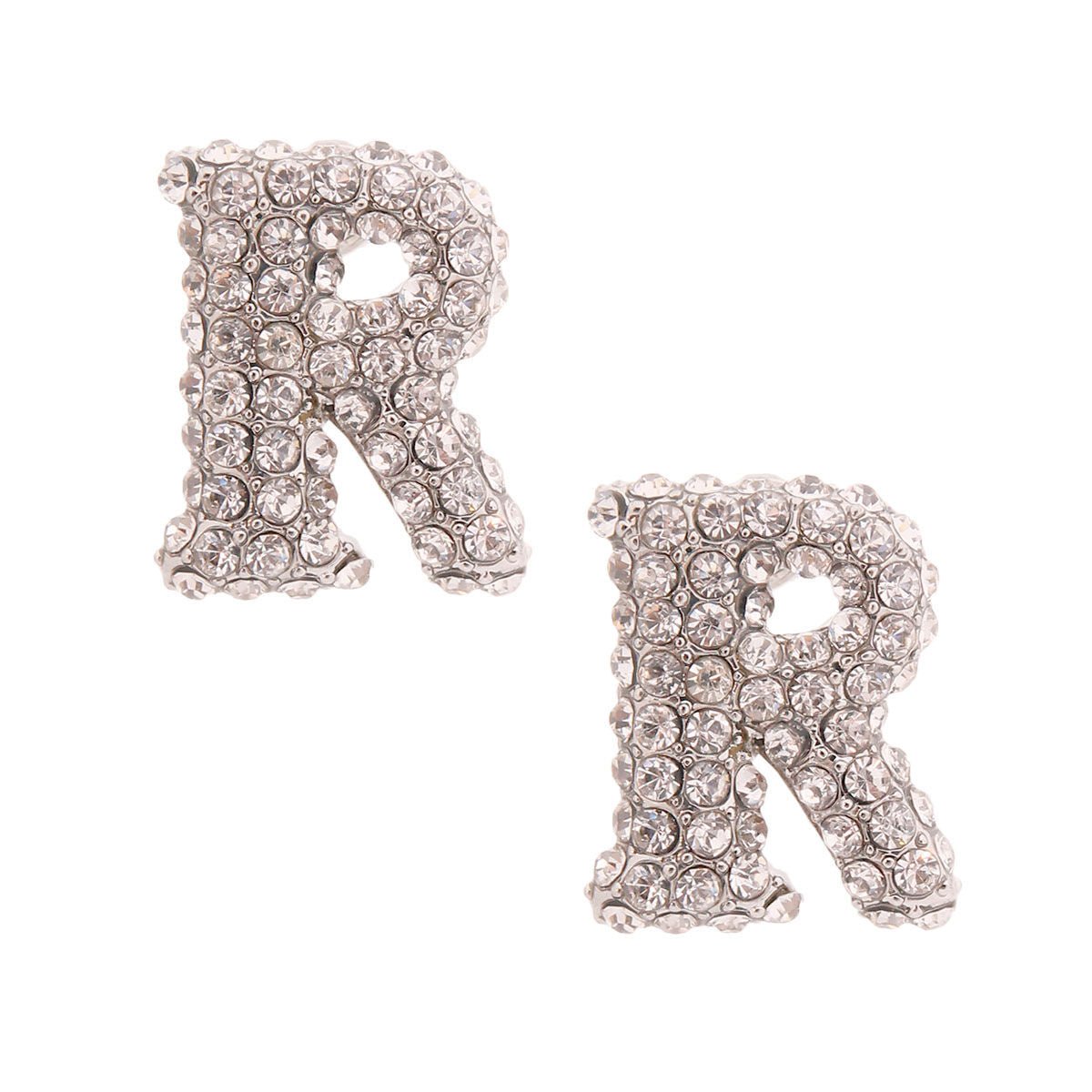 R Rhinestone Silver Studs - Cowgirltops.com