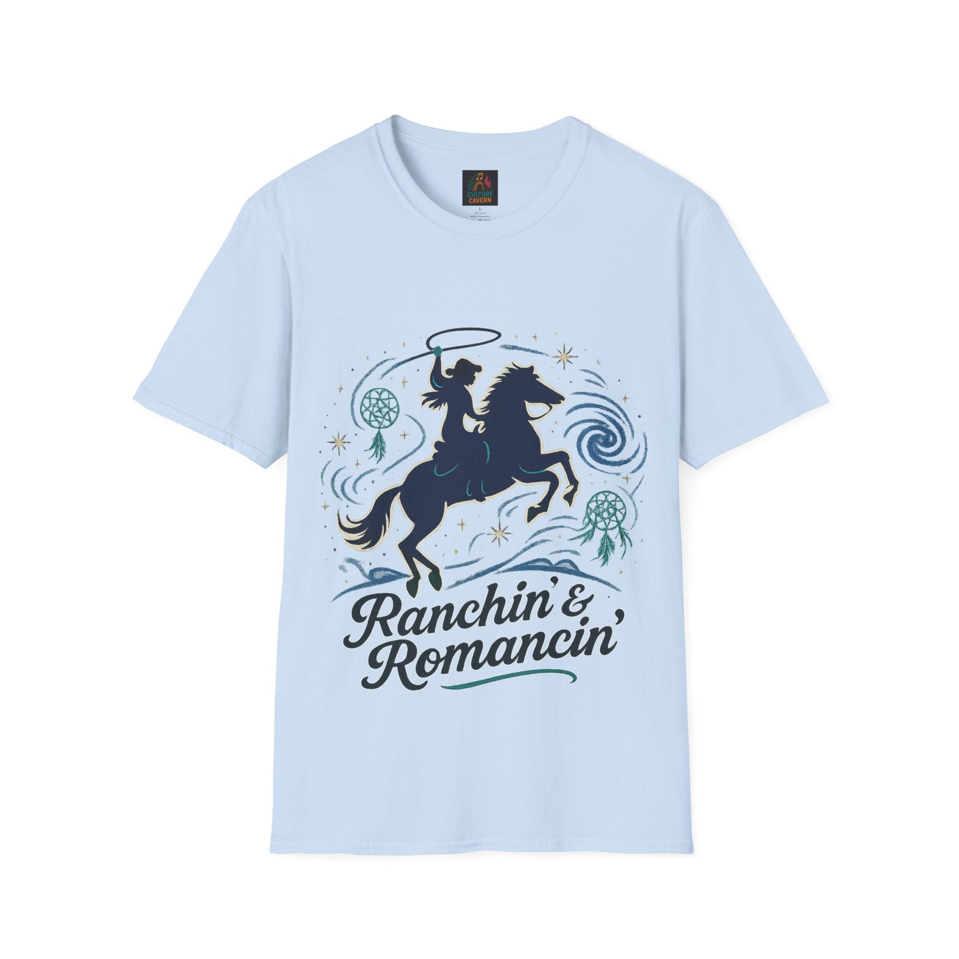 Ranchin' & Romancin' Womens T-Shirt - Cowgirltops.com