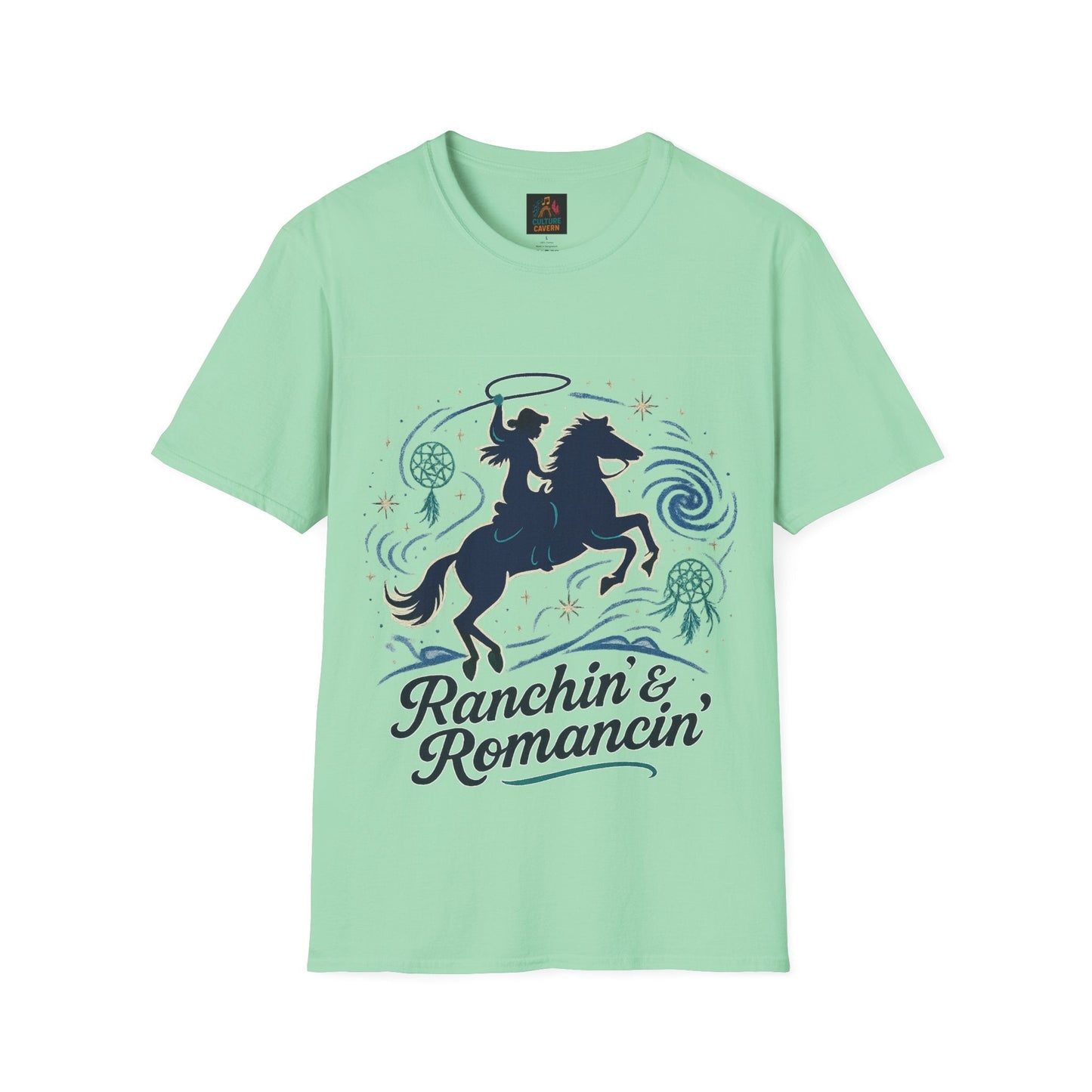 Ranchin' & Romancin' Womens T-Shirt - Cowgirltops.com