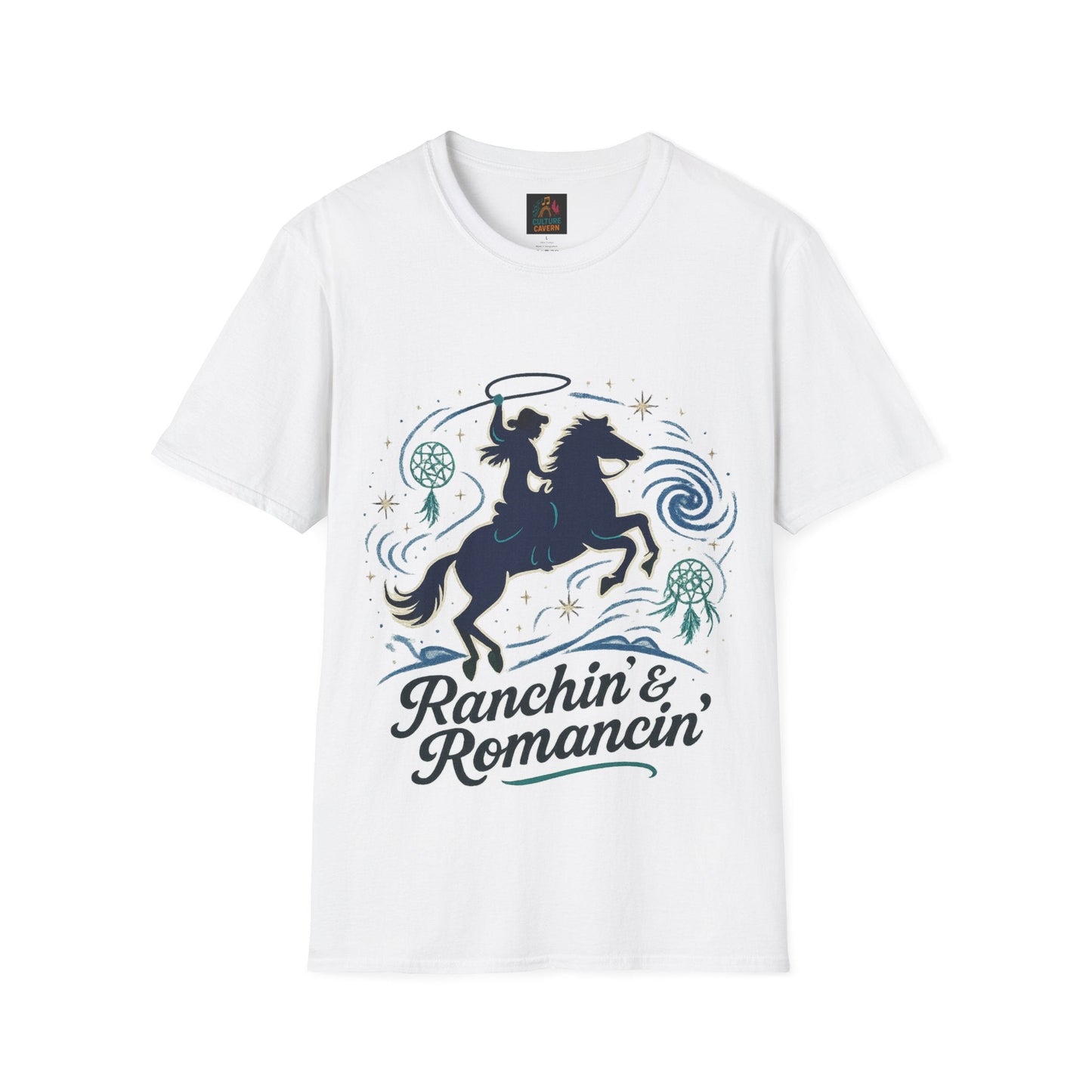 Ranchin' & Romancin' Womens T-Shirt - Cowgirltops.com