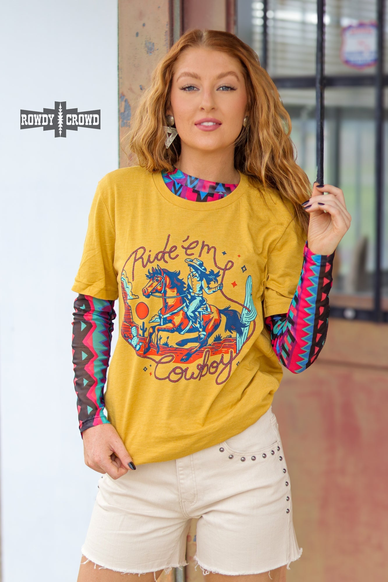 Ride 'Em Cowboy Tee - Cowgirltops.com