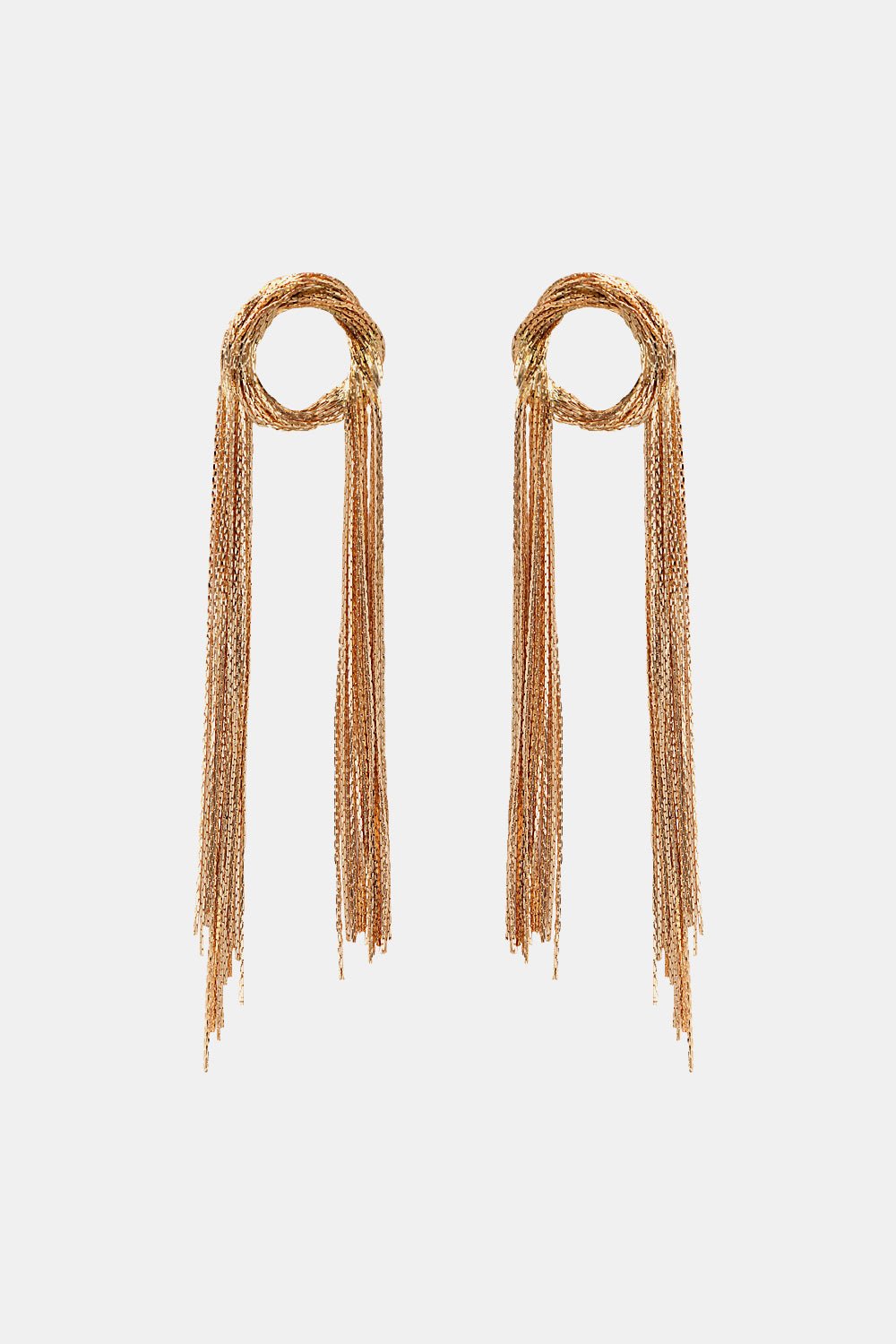 Round Shape Fringed Copper Earrings - Cowgirltops.com