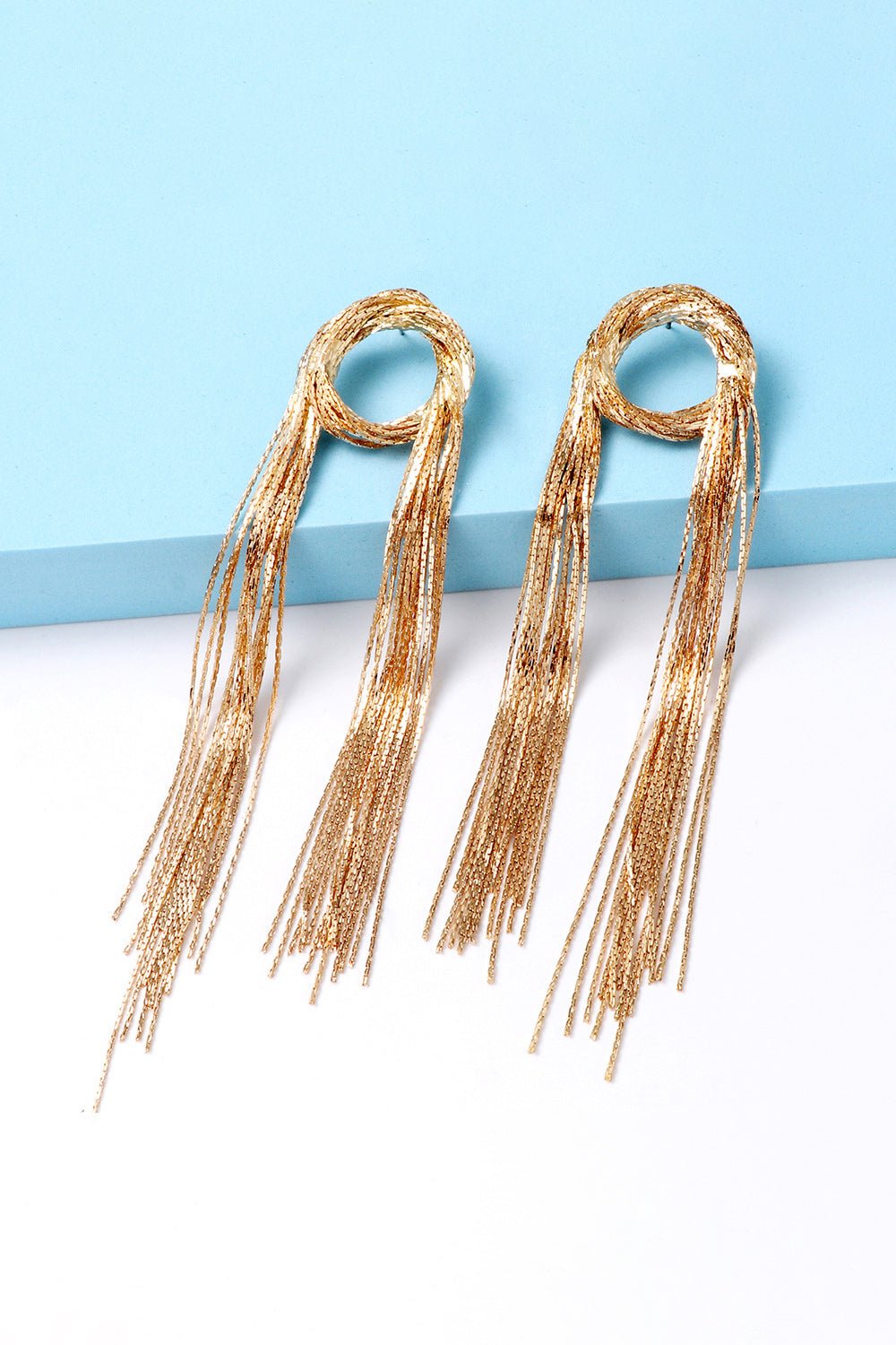 Round Shape Fringed Copper Earrings - Cowgirltops.com