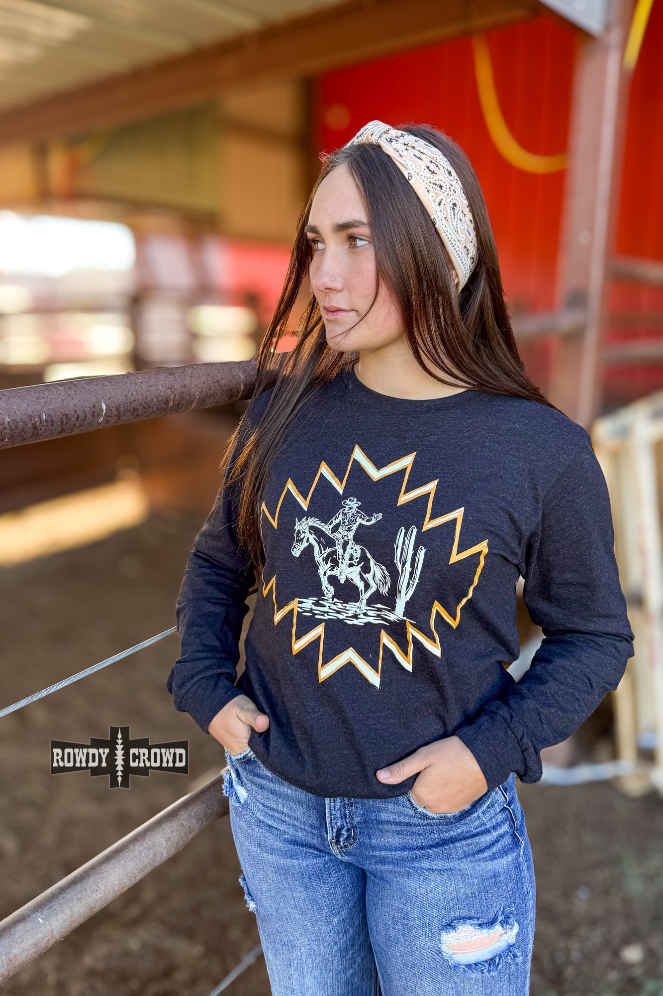 Saguaro Drifter Long Sleeve - Cowgirltops.com