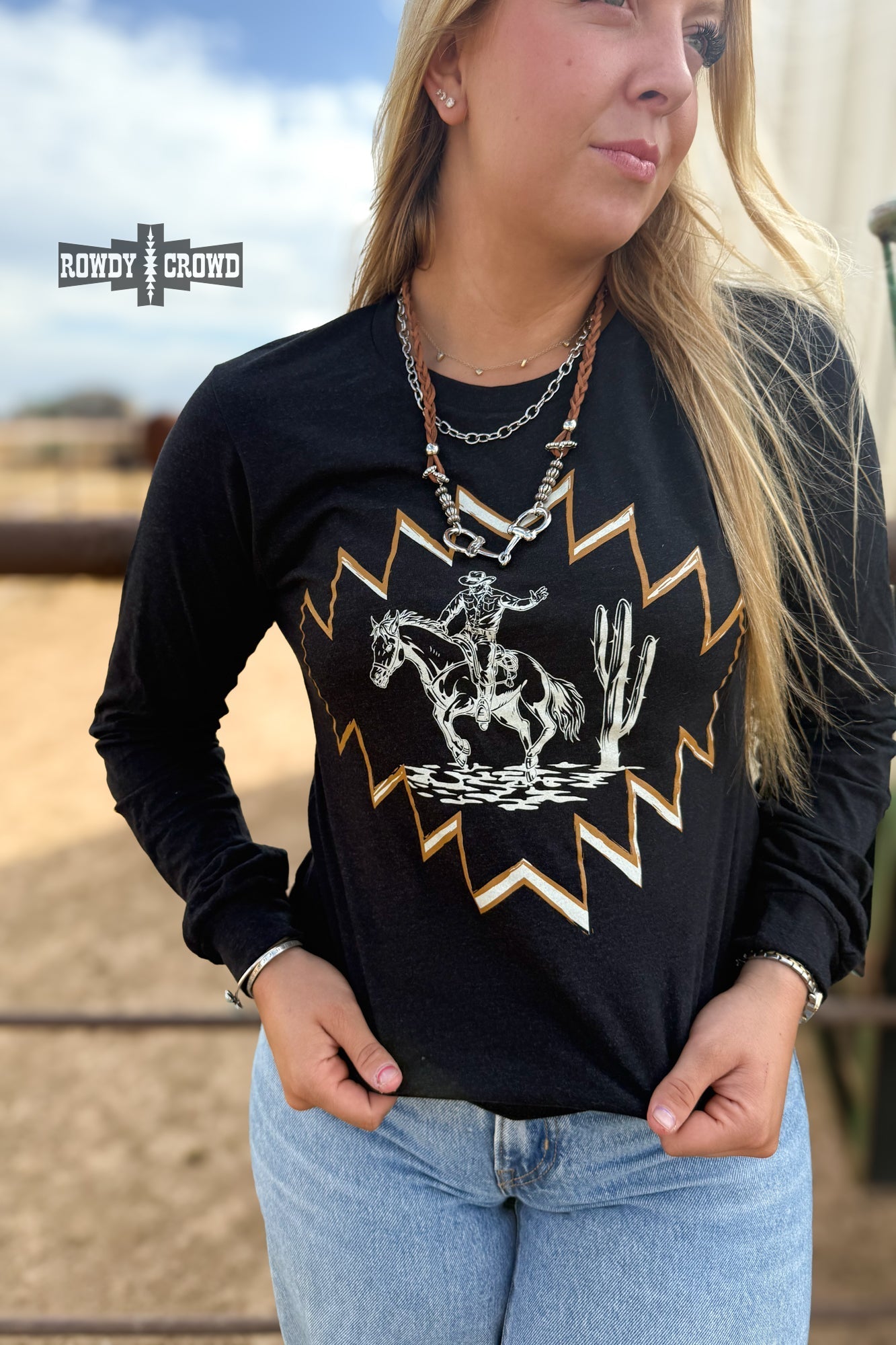 Saguaro Drifter Long Sleeve - Cowgirltops.com