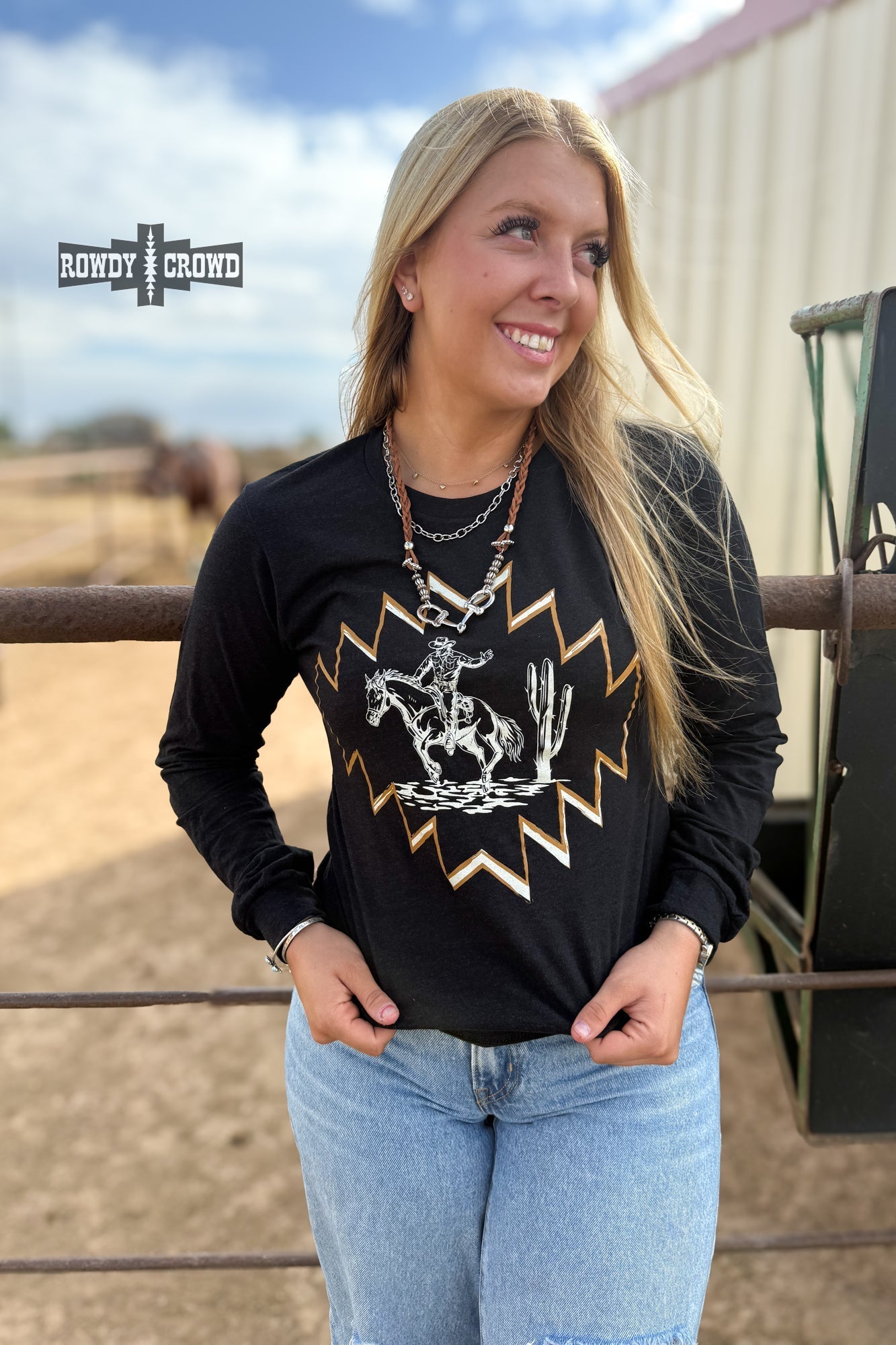 Saguaro Drifter Long Sleeve - Cowgirltops.com