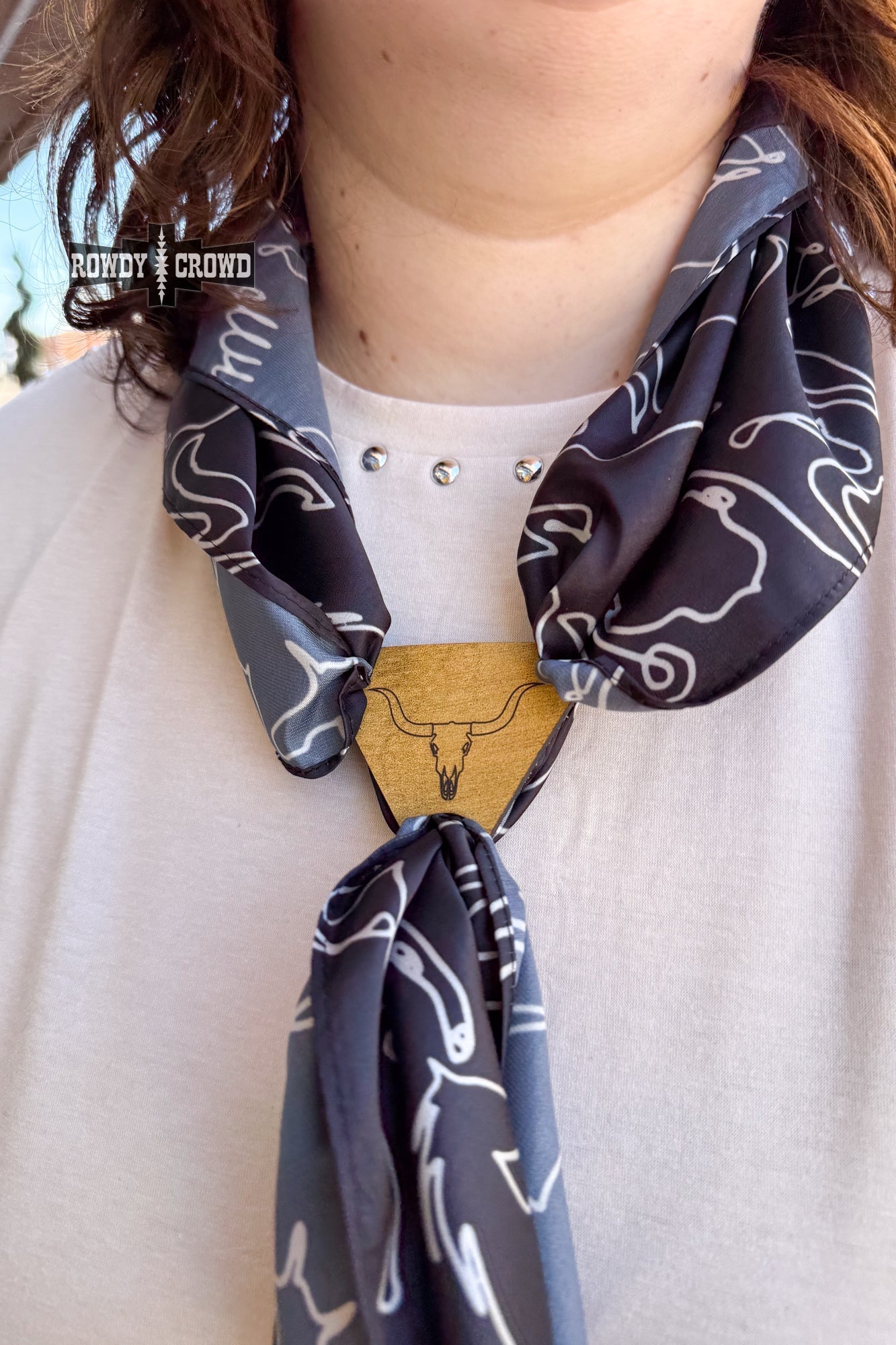 Seminole Skull Scarf Slide - Cowgirltops.com