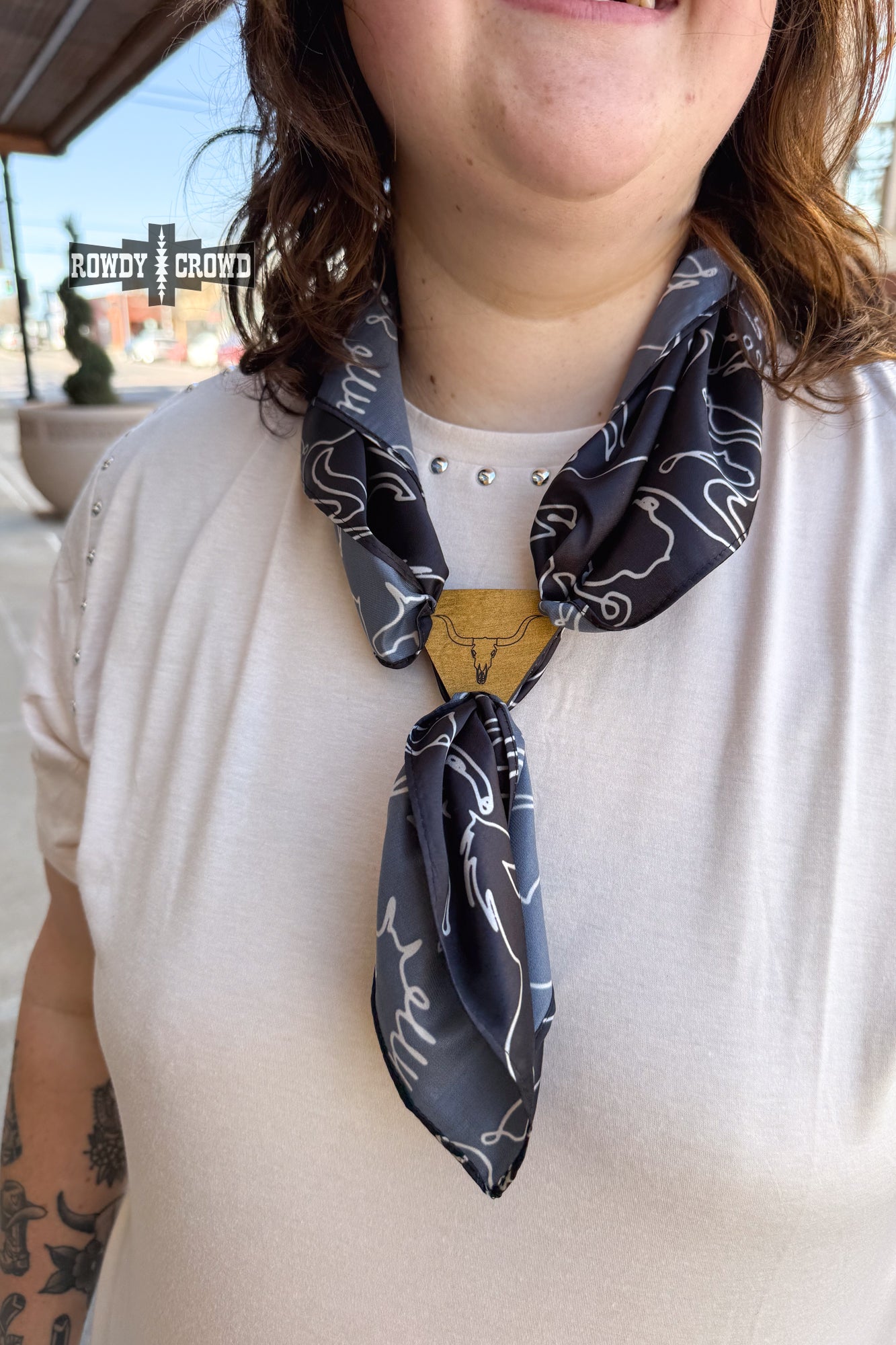 Seminole Skull Scarf Slide - Cowgirltops.com