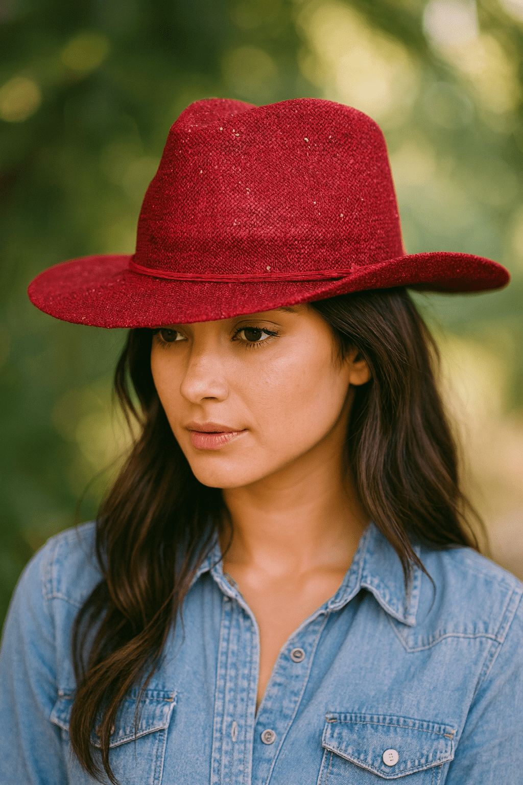 Sequin Collection Red Panama Cowgirl Hat - Cowgirltops.com
