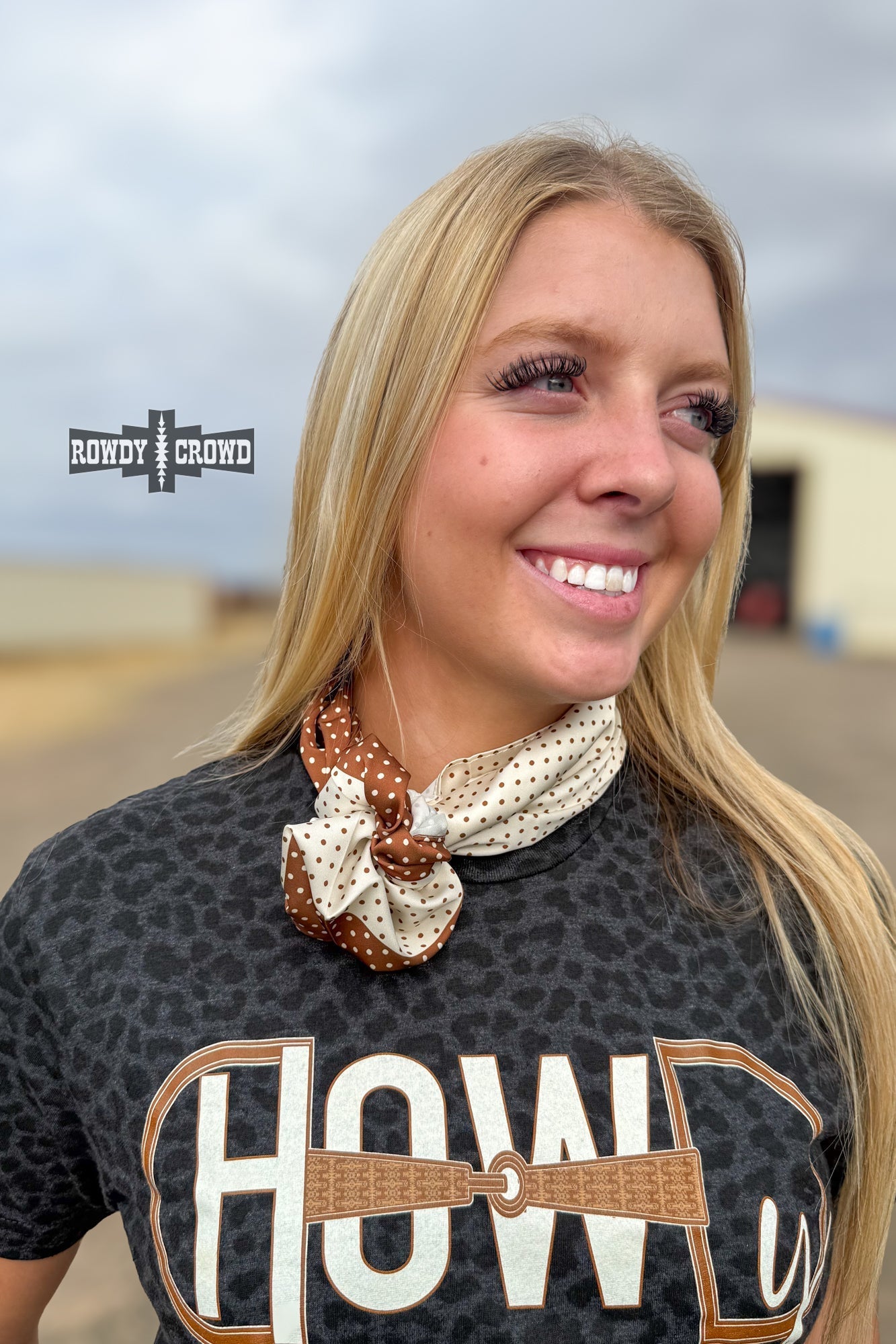 SMALL Polka Dot Coffee Wild Rag - Cowgirltops.com