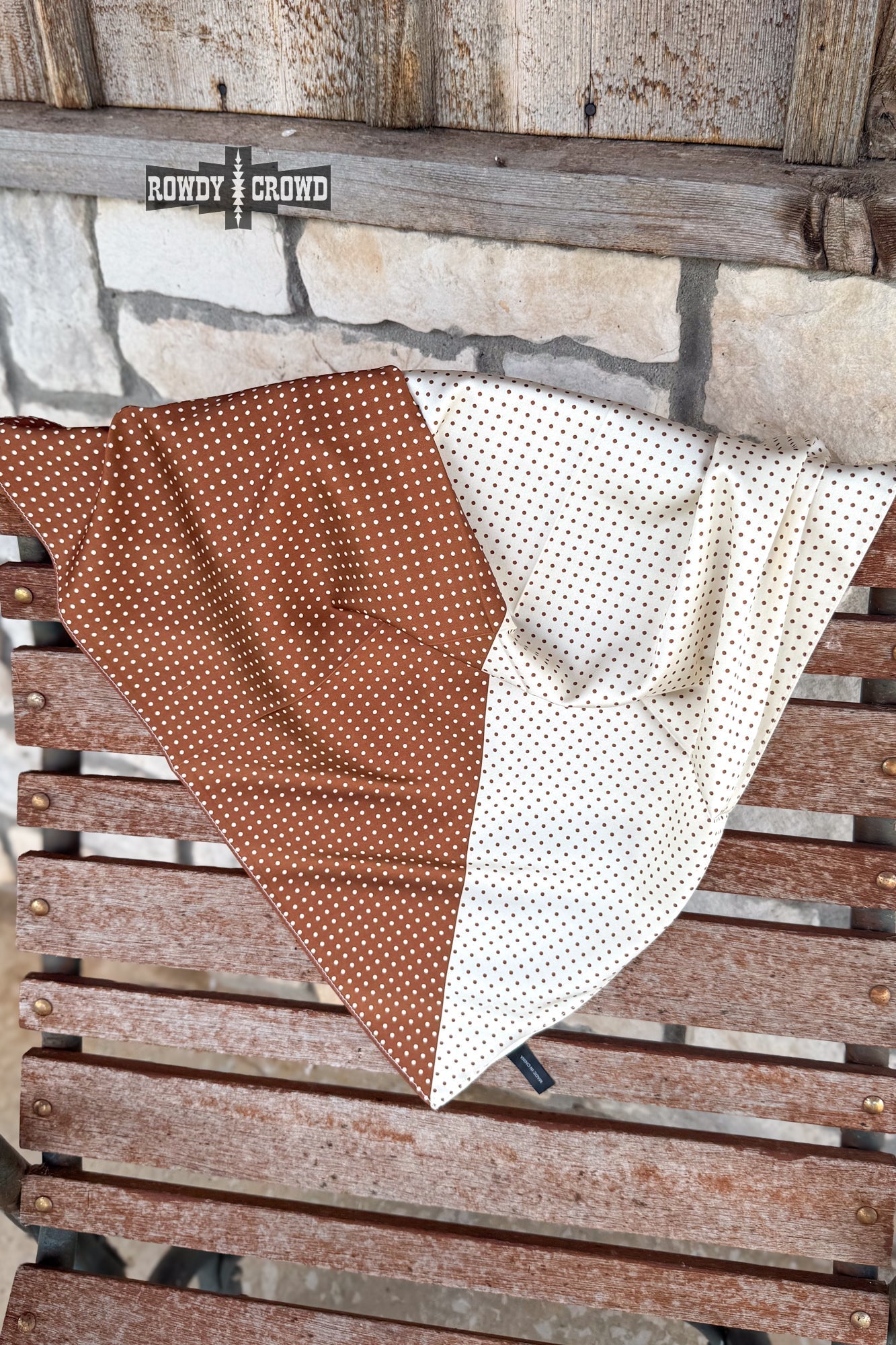 SMALL Polka Dot Coffee Wild Rag - Cowgirltops.com