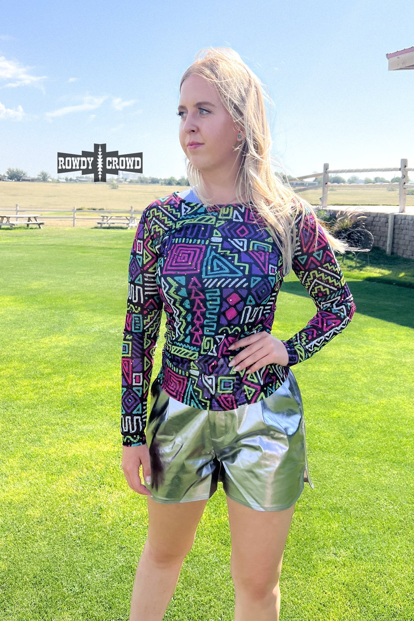 Spaced Out Mesh Top - Cowgirltops.com