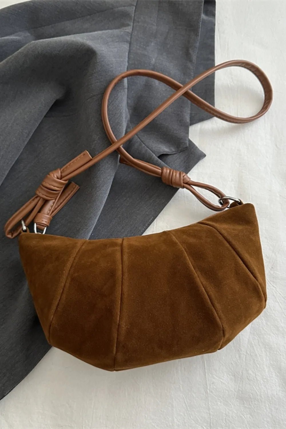 Suede Croissant Shape Shoulder Bag - Cowgirltops.com