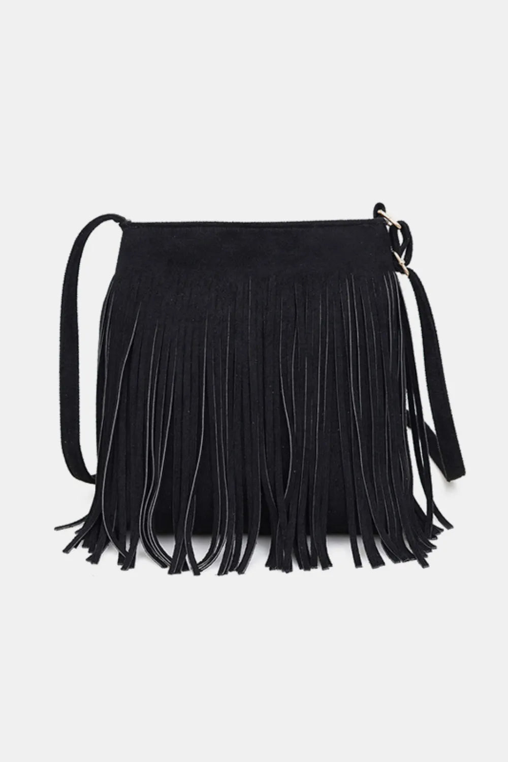 Suede Fringe Shoulder Bag - Cowgirltops.com