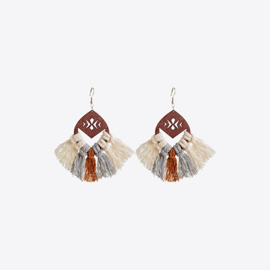 Tassel Detail Drop Earrings - Cowgirltops.com