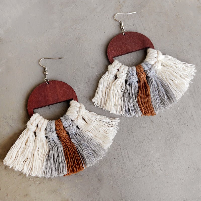 Tassel Detail Drop Earrings - Cowgirltops.com