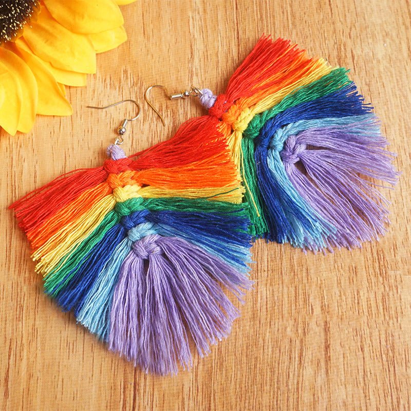 Tassel Detail Drop Earrings - Cowgirltops.com