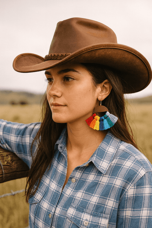 Tassel Detail Drop Earrings - Cowgirltops.com