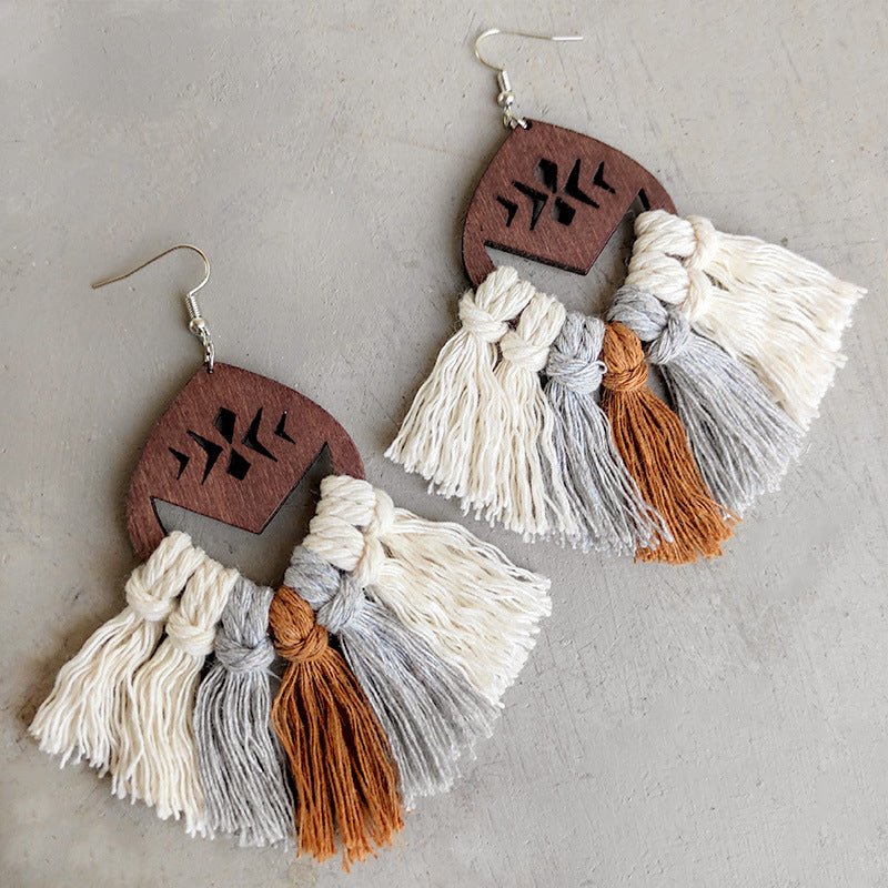 Tassel Detail Drop Earrings - Cowgirltops.com