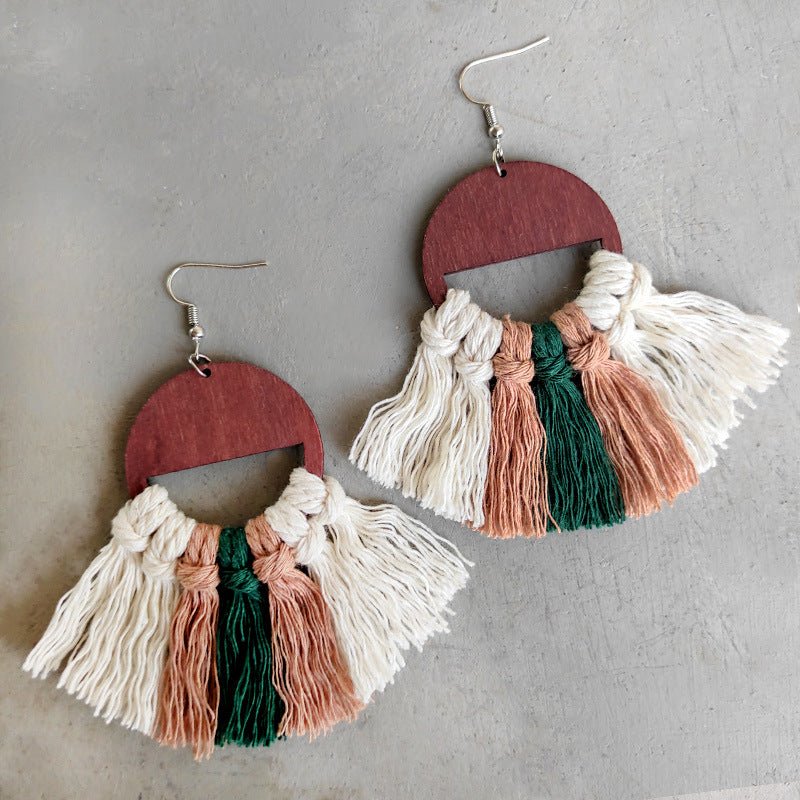 Tassel Detail Drop Earrings - Cowgirltops.com