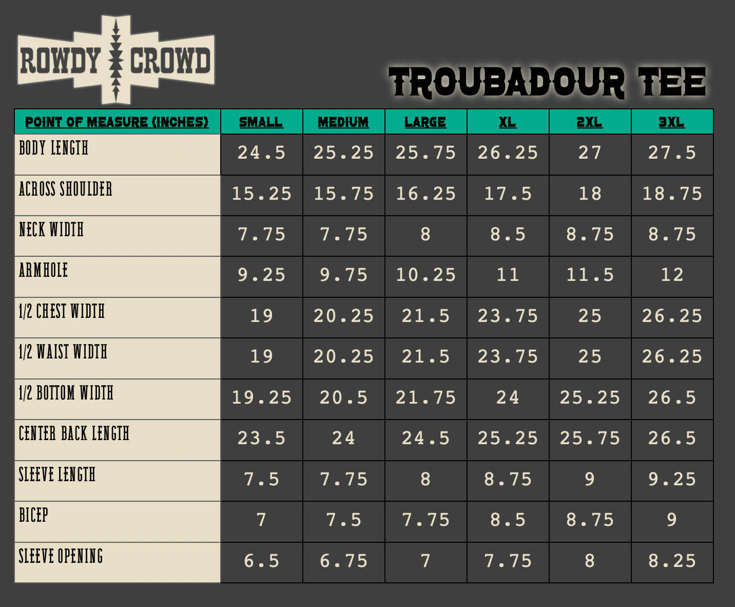 Troubadour Tee - Cowgirltops.com