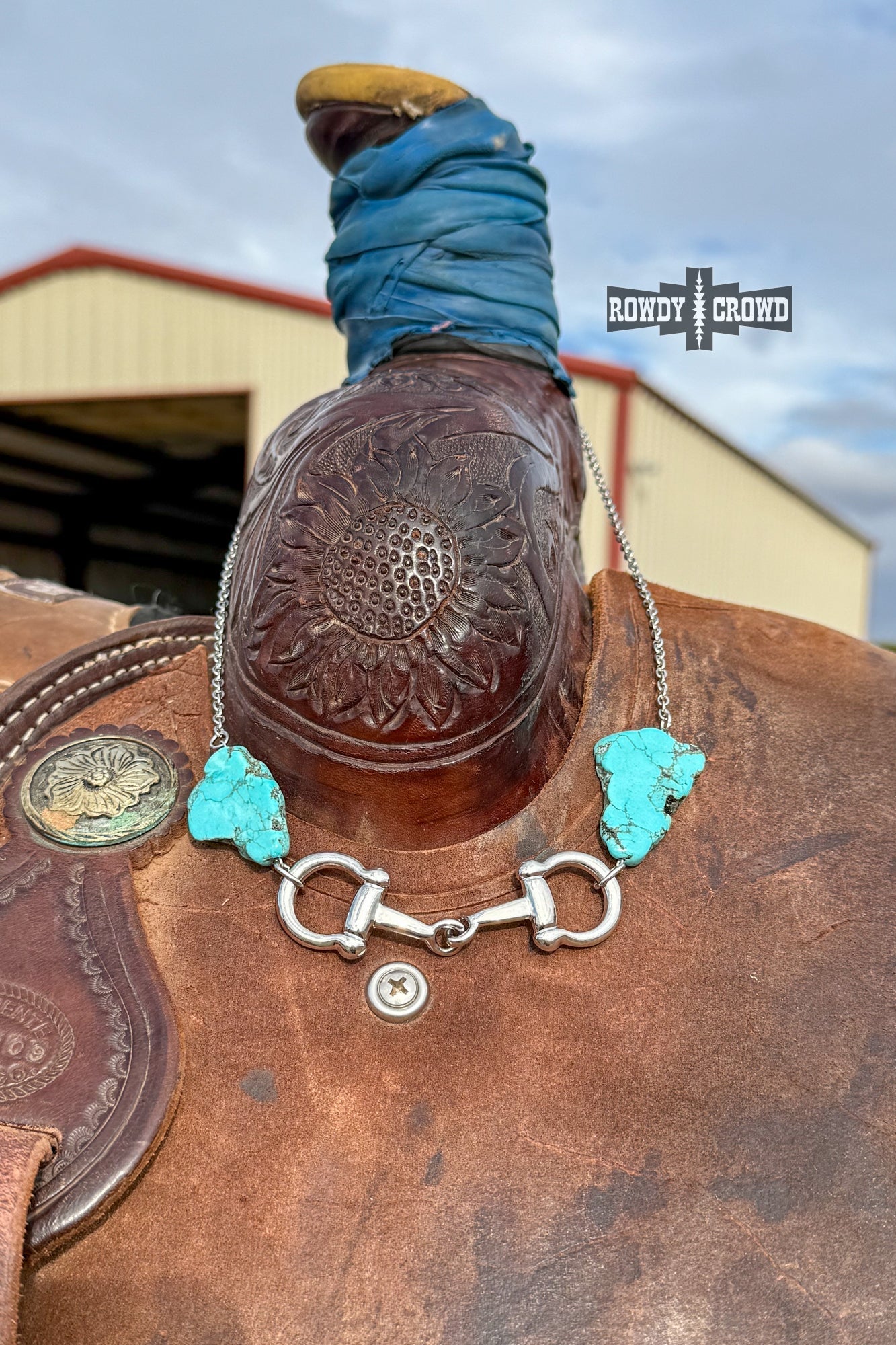Turquoise Bit Necklace - Cowgirltops.com